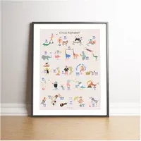 Circus Alphabet Poster - Cream alternate view