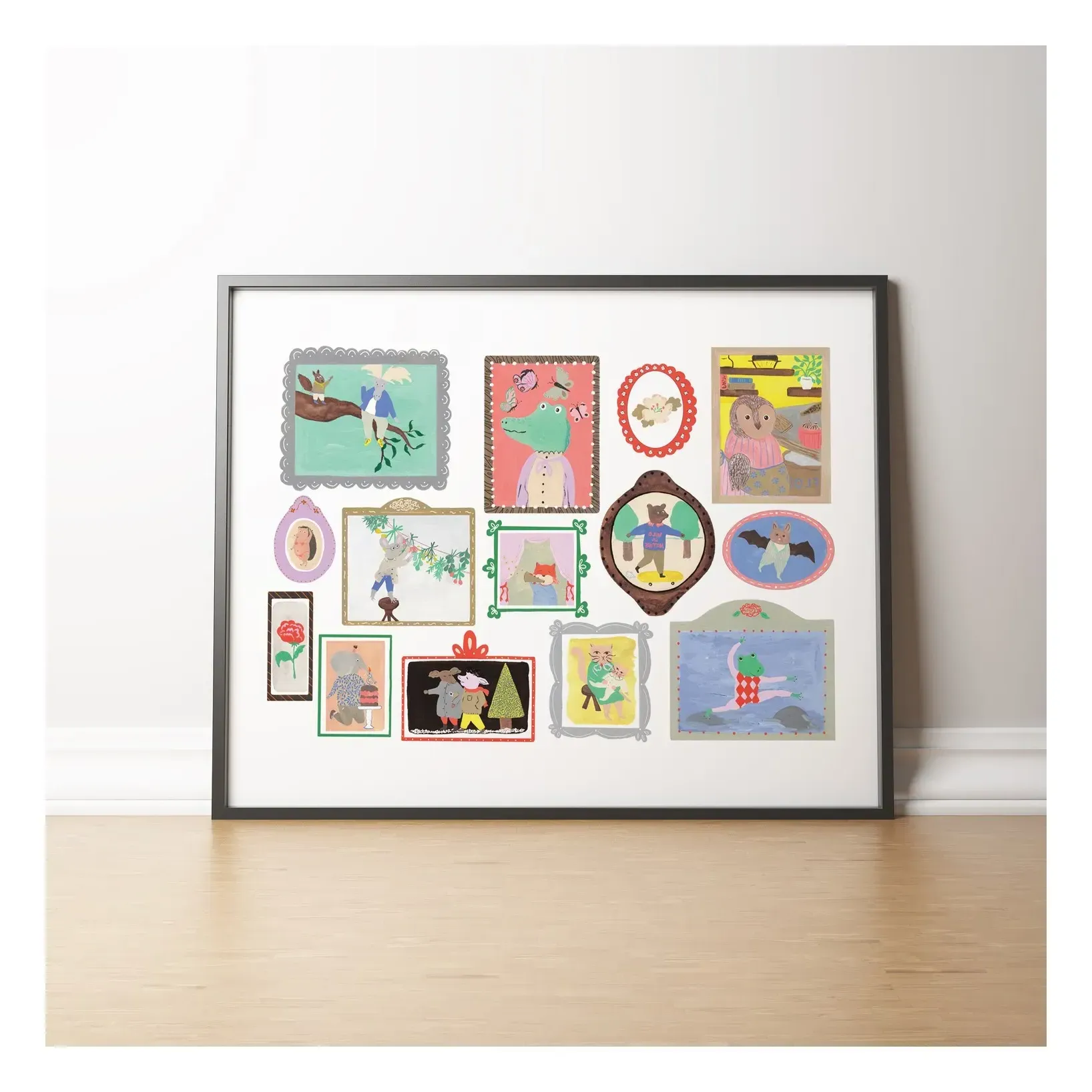 One Big Family Art Print - Ecru product
