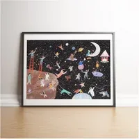 Space Fine Art Print - Midnight Blue alternate view