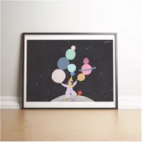 'Universe is my Playground' Art Print - Midnight Blue alternate view