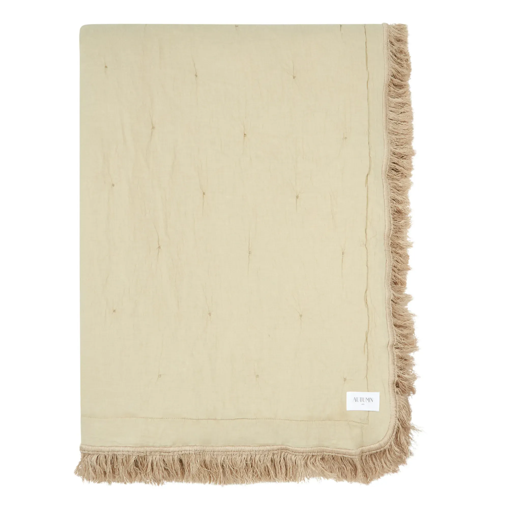 Fringed Bedspread - Oak, Organic Cotton Linen product