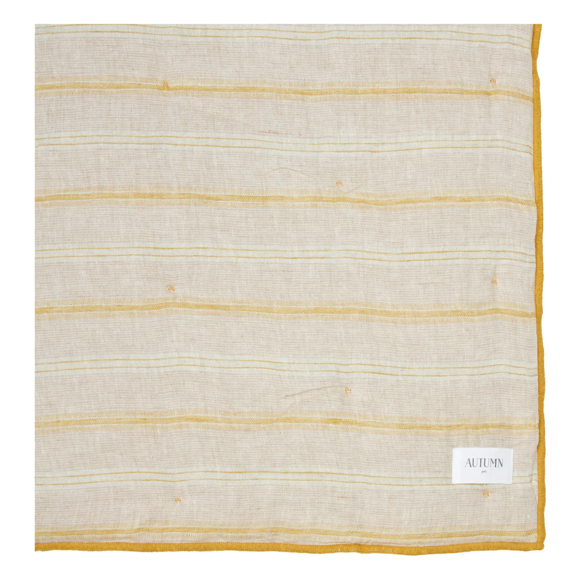 Linen Striped Bedspread - Yellow, Linen alternate view