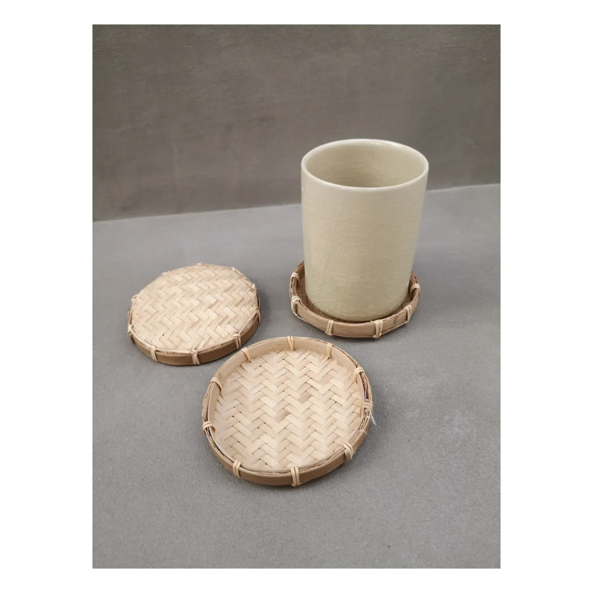 Bamboo Coasters Set of 2 - Natural, Bamboo alternate view