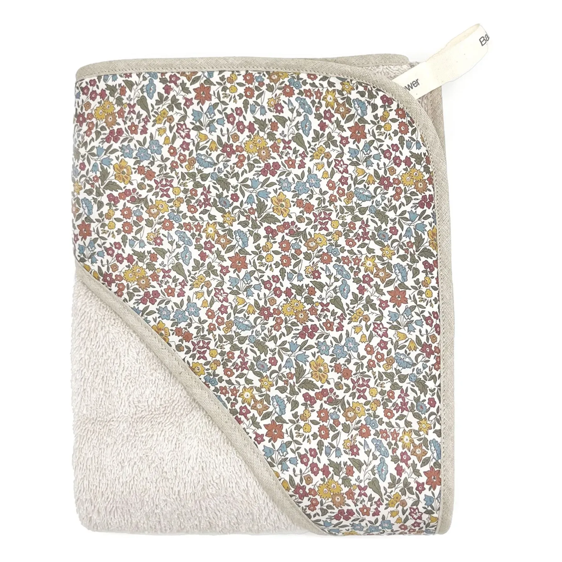 Ava Hooded Bath Cape - Beige, Cotton Terry alternate view