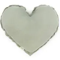Heart Cushion - Sage, Organic Cotton alternate view