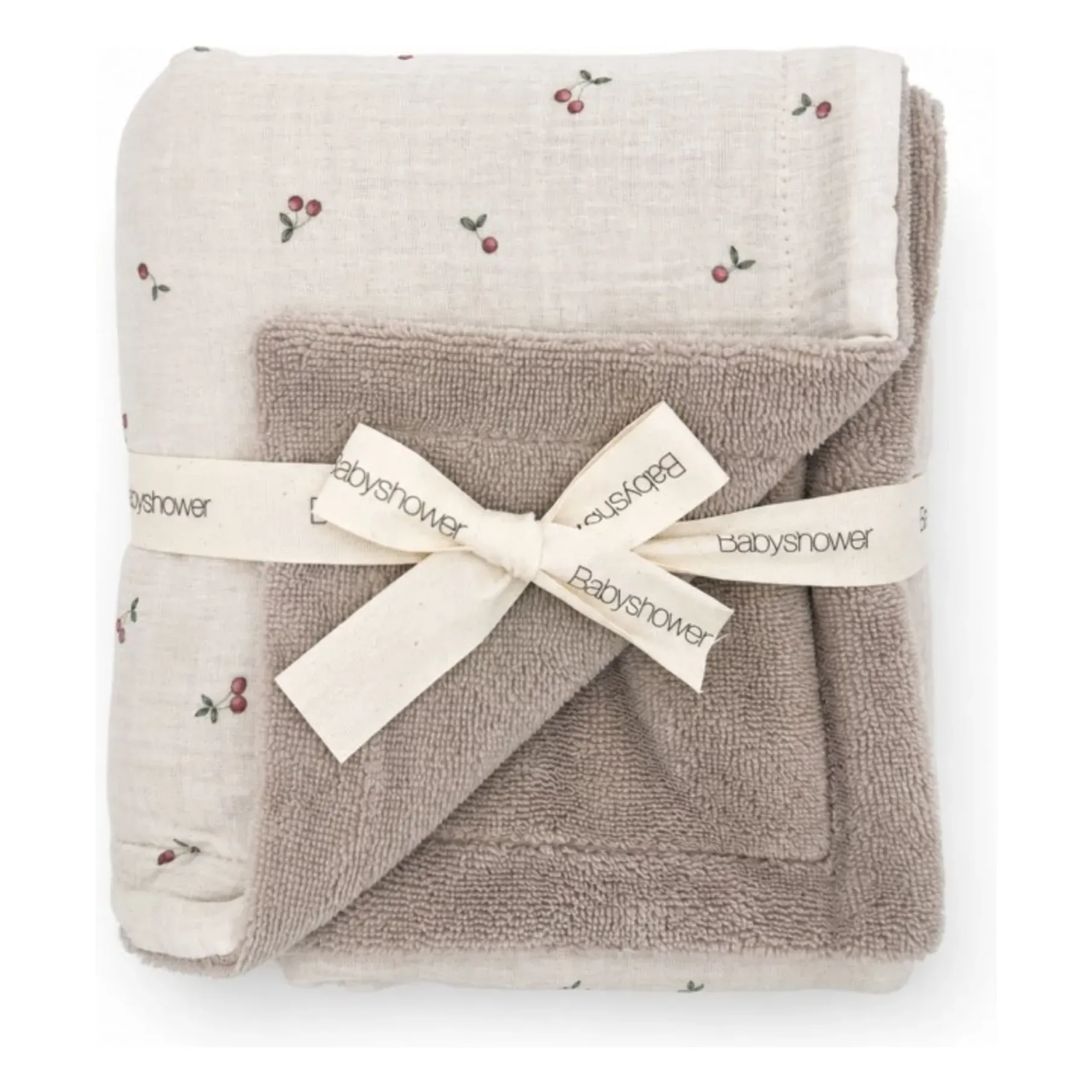 Spring Cover Cherries Reversible Blanket - Ecru, Cotton product