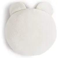 Teddy Bear Round Cushion with Pocket - White, Polyester alternate view