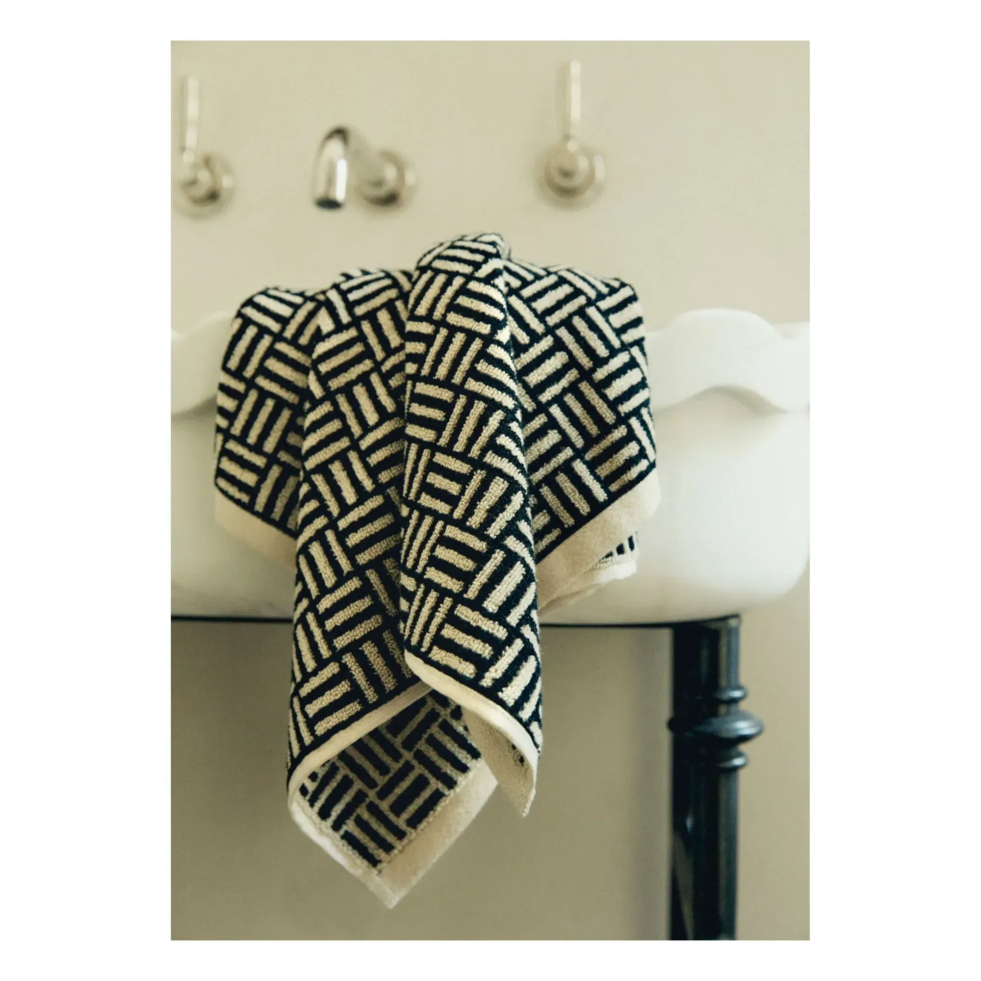 Torrens Guest Towel - Black, Organic Cotton alternate view