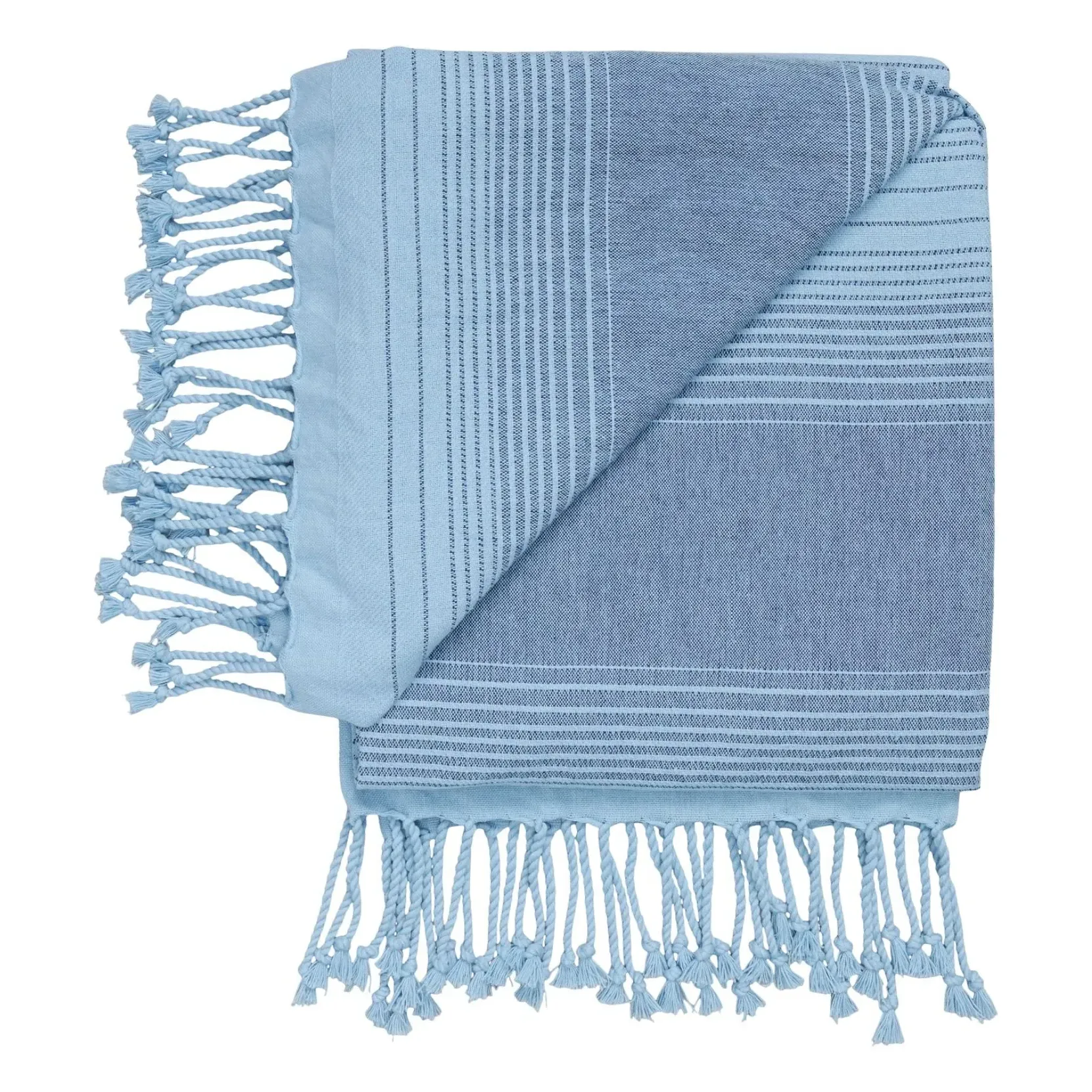 Sunny Cotta Beach Towel - Blue, Recycled Cotton alternate view