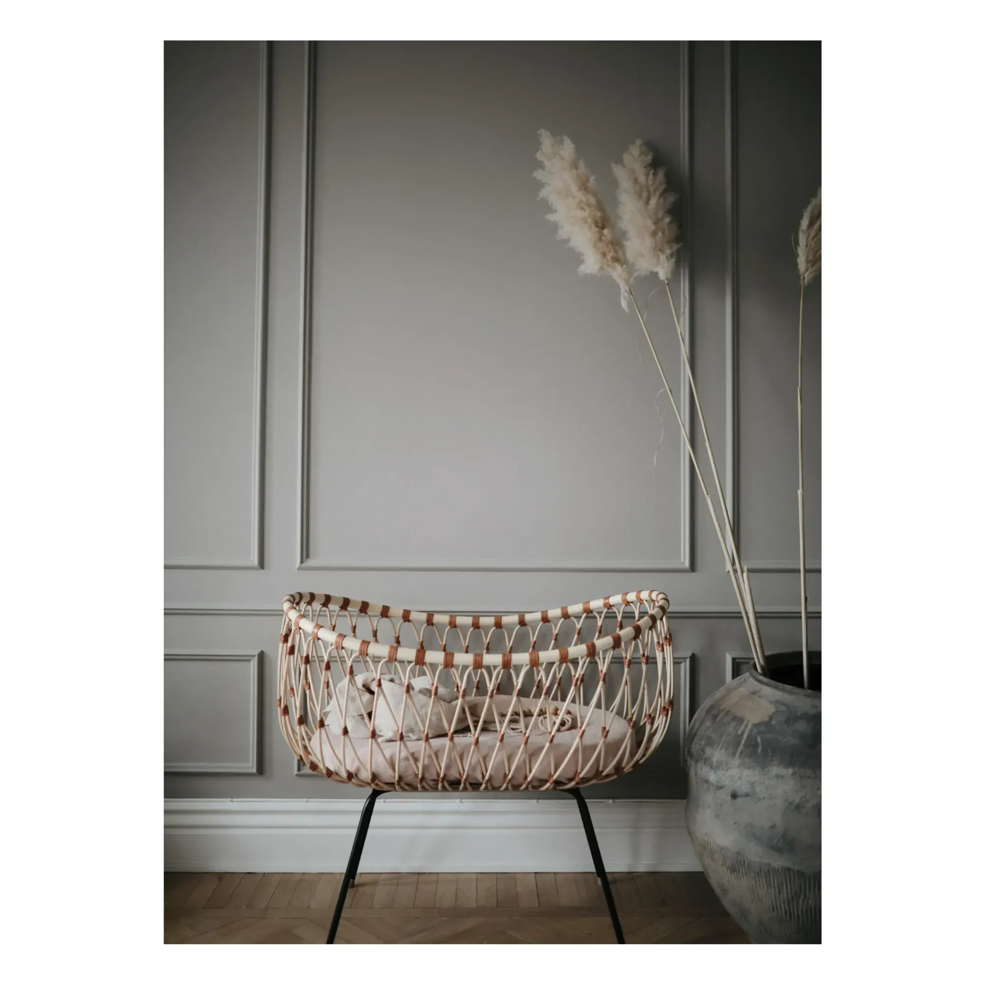Emil Handmade Wicker Bassinet - Natural, Rattan alternate view
