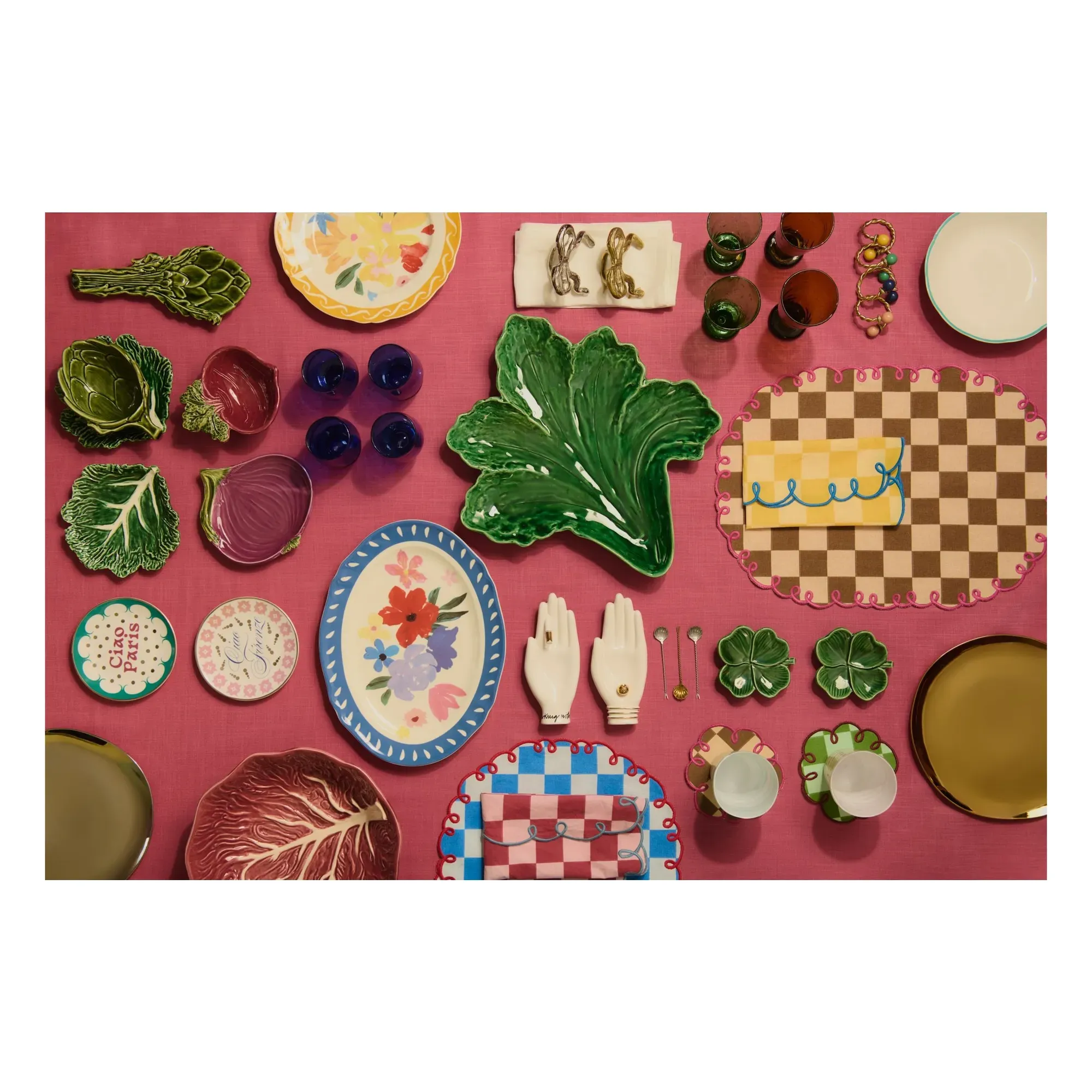 Bietola Chard Ceramic Plate - Green alternate view