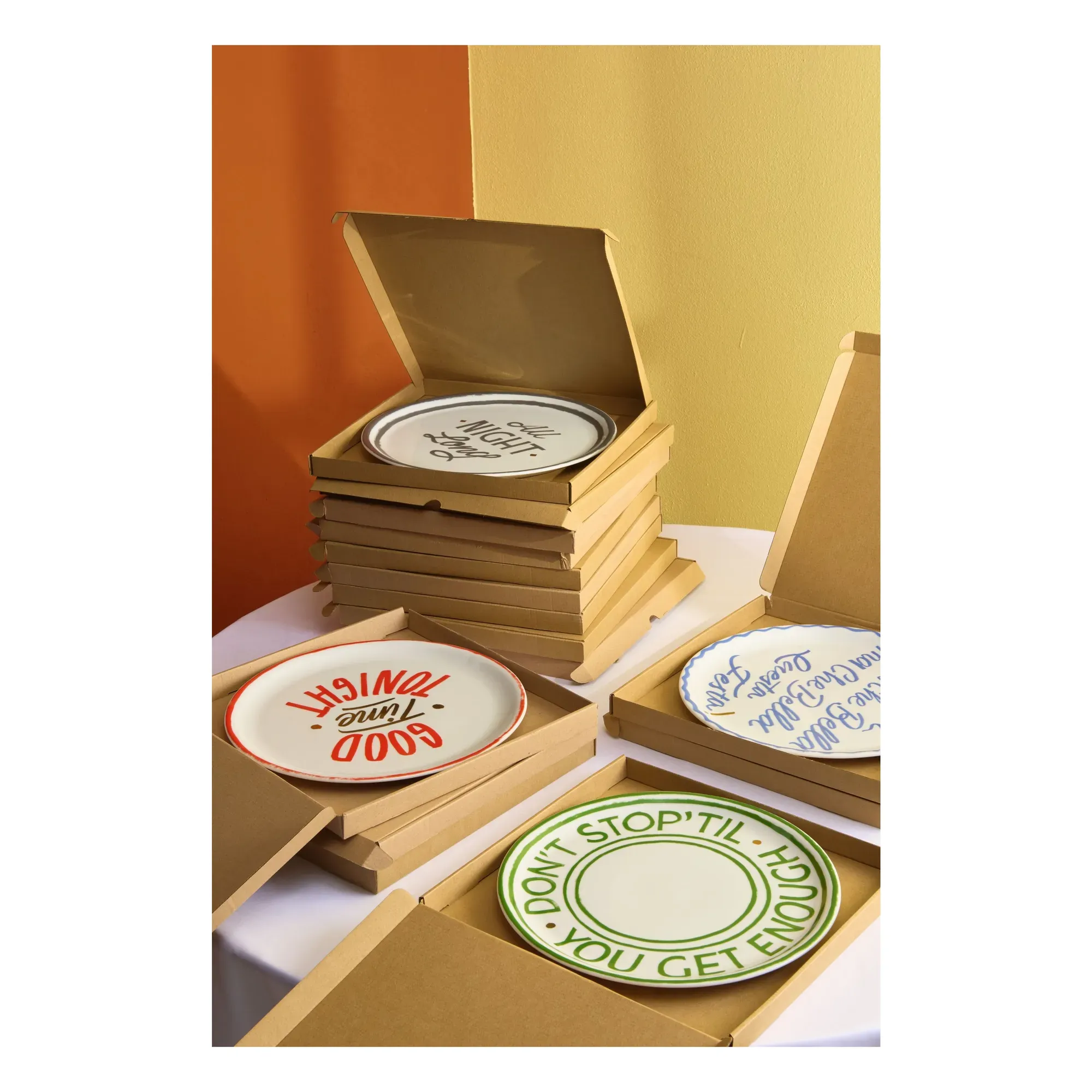 Bitossi Home Don't Stop Round Pizza Plate - Green, Porcelain alternate view