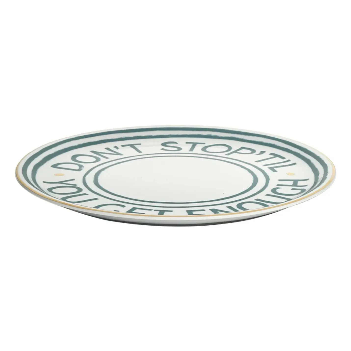 Bitossi Home Don't Stop Round Plate - Green, Porcelain alternate view