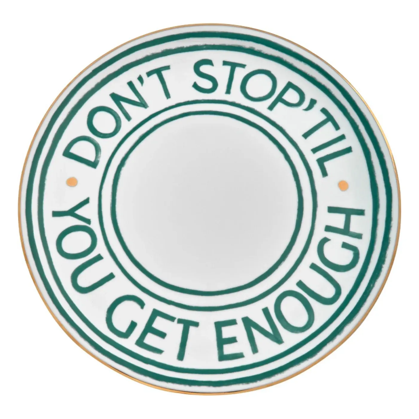 Bitossi Home Don't Stop Round Plate - Green, Porcelain product