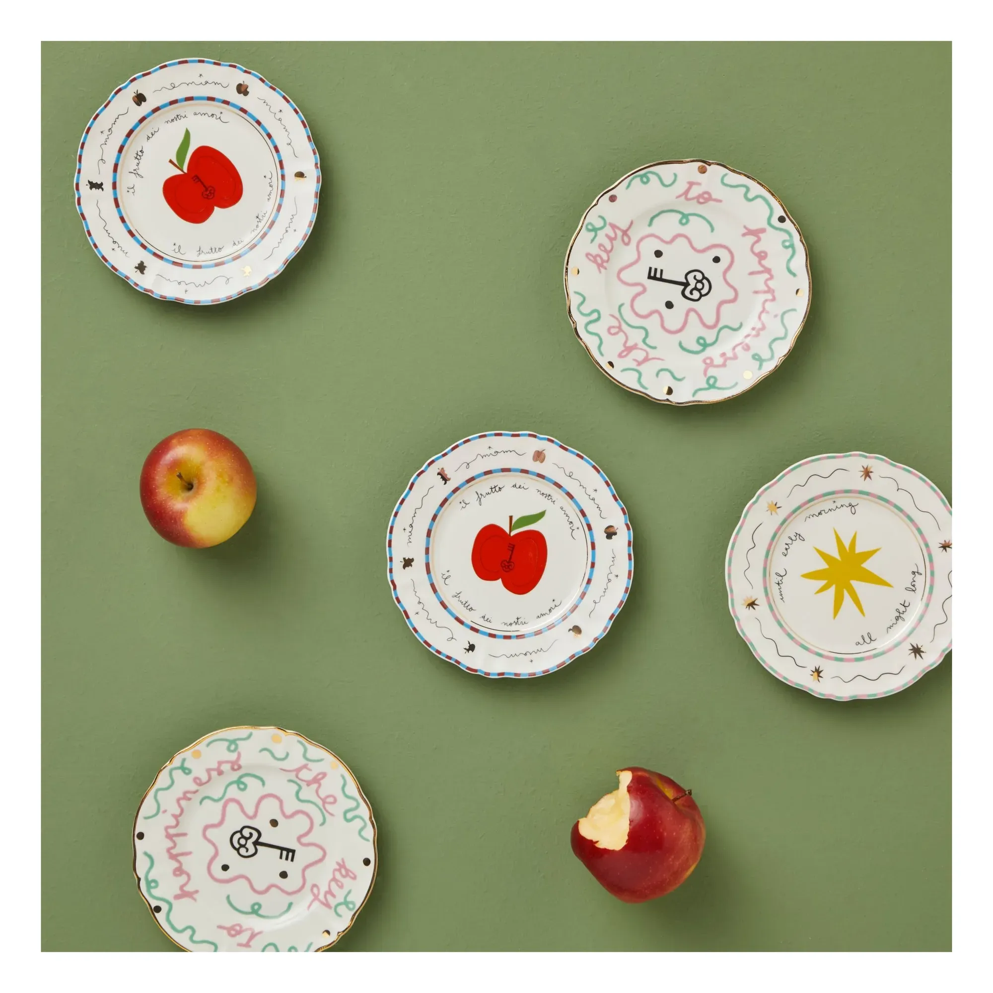 Chiave Round Plate - Multicoloured, Porcelain alternate view