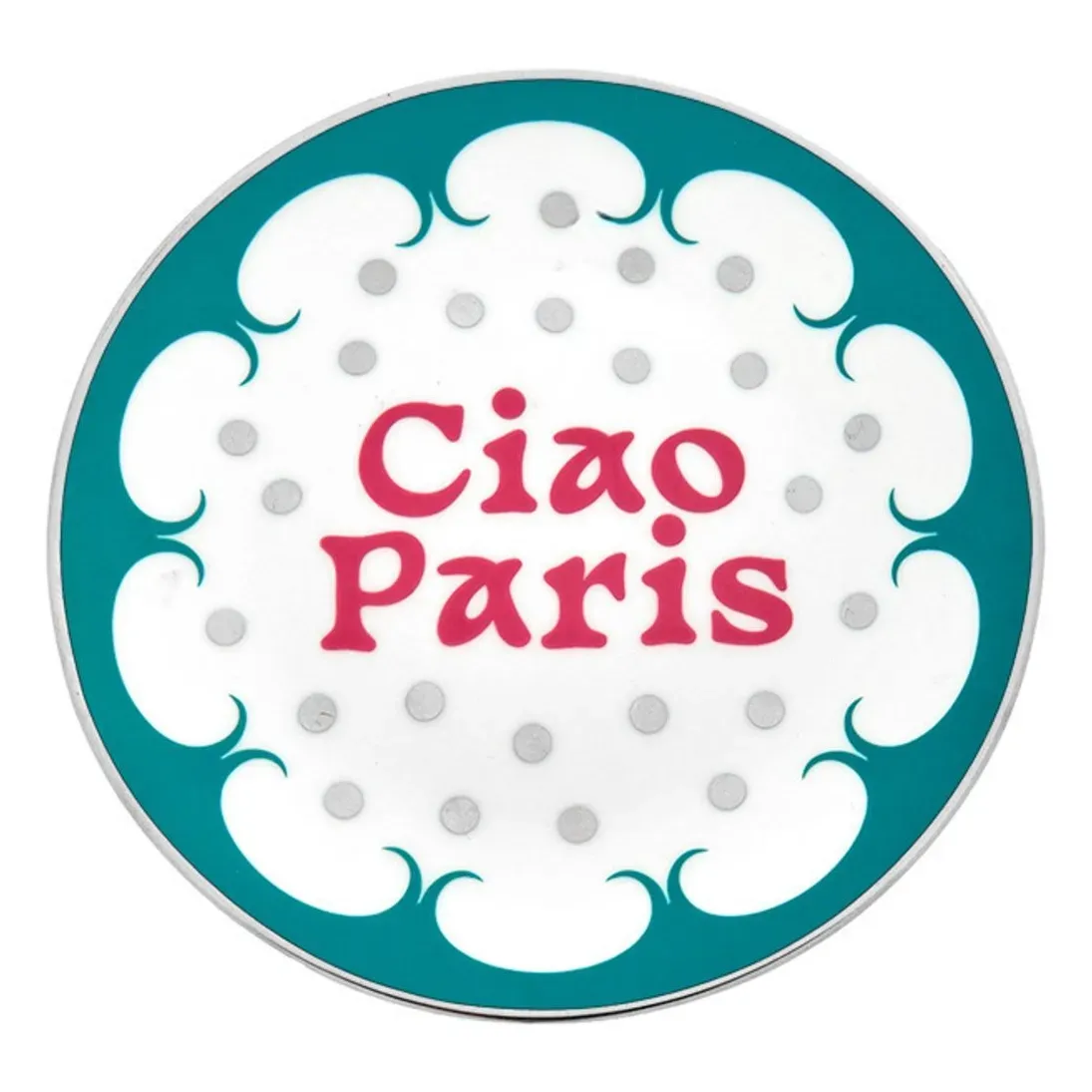 Ciao Mondo Paris Small Plate - Dark Green, Porcelain product