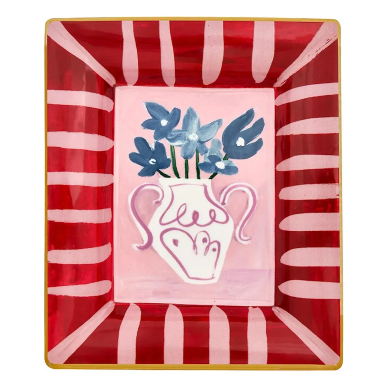 Con Amore Chiara Perano Decorative Tray - Pink, Porcelain product