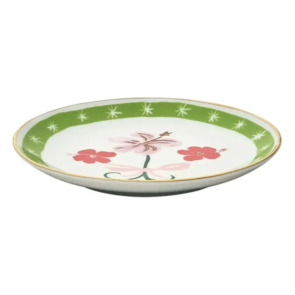Con Amore Chiara Perano Round Plate - Green, Porcelain alternate view