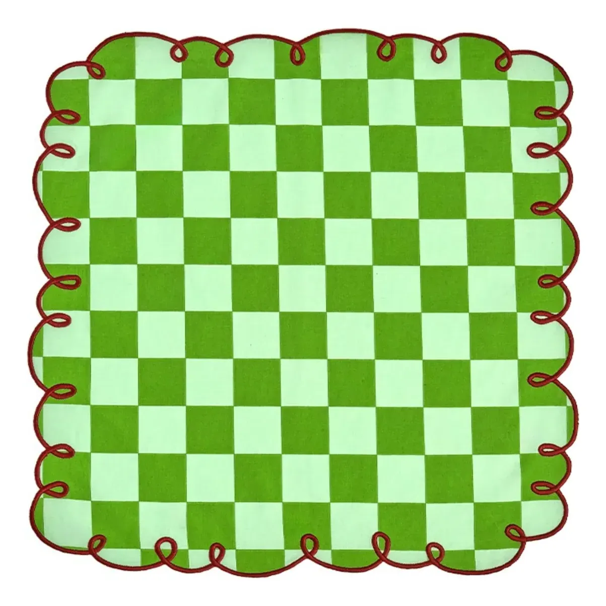 Dama Gingham Napkins Set of 2 - Green, Cotton product