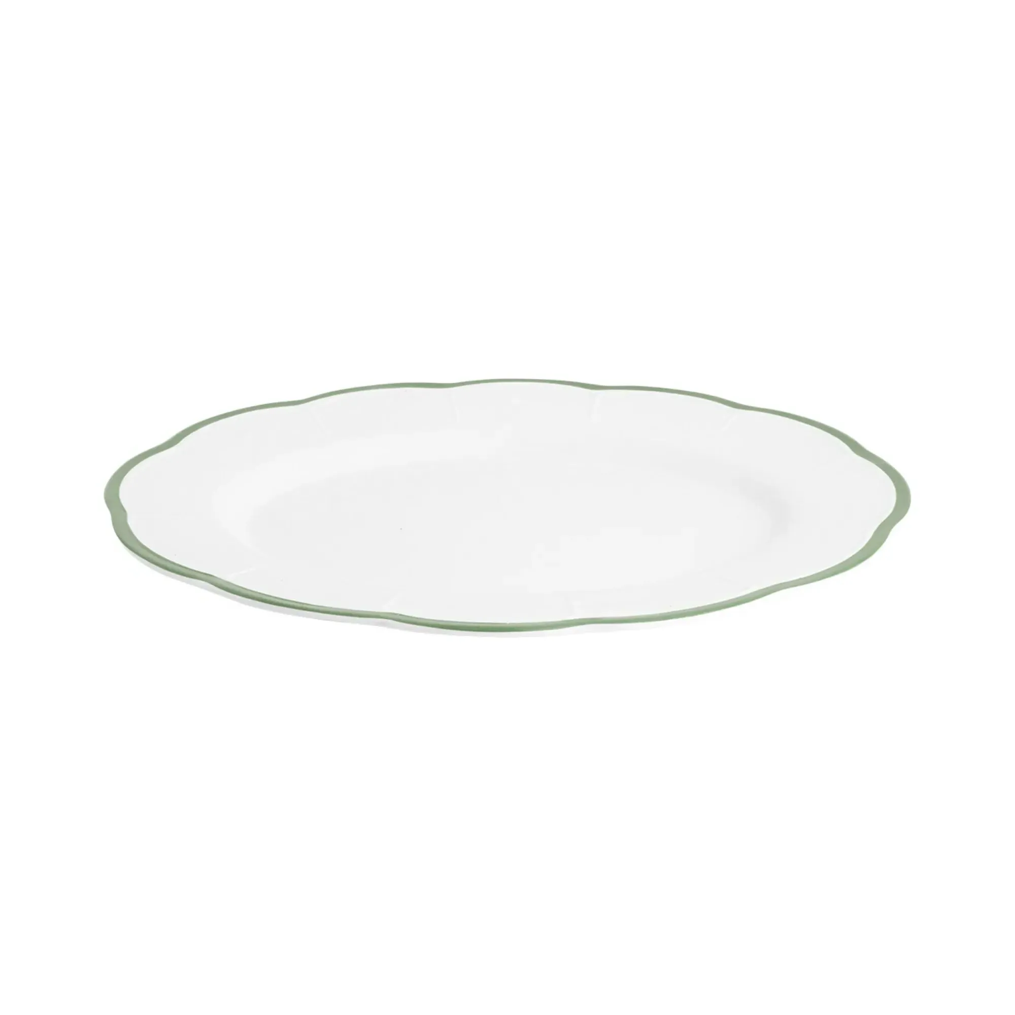 Petalo Round Serving Dish - Green, Ironstone alternate view