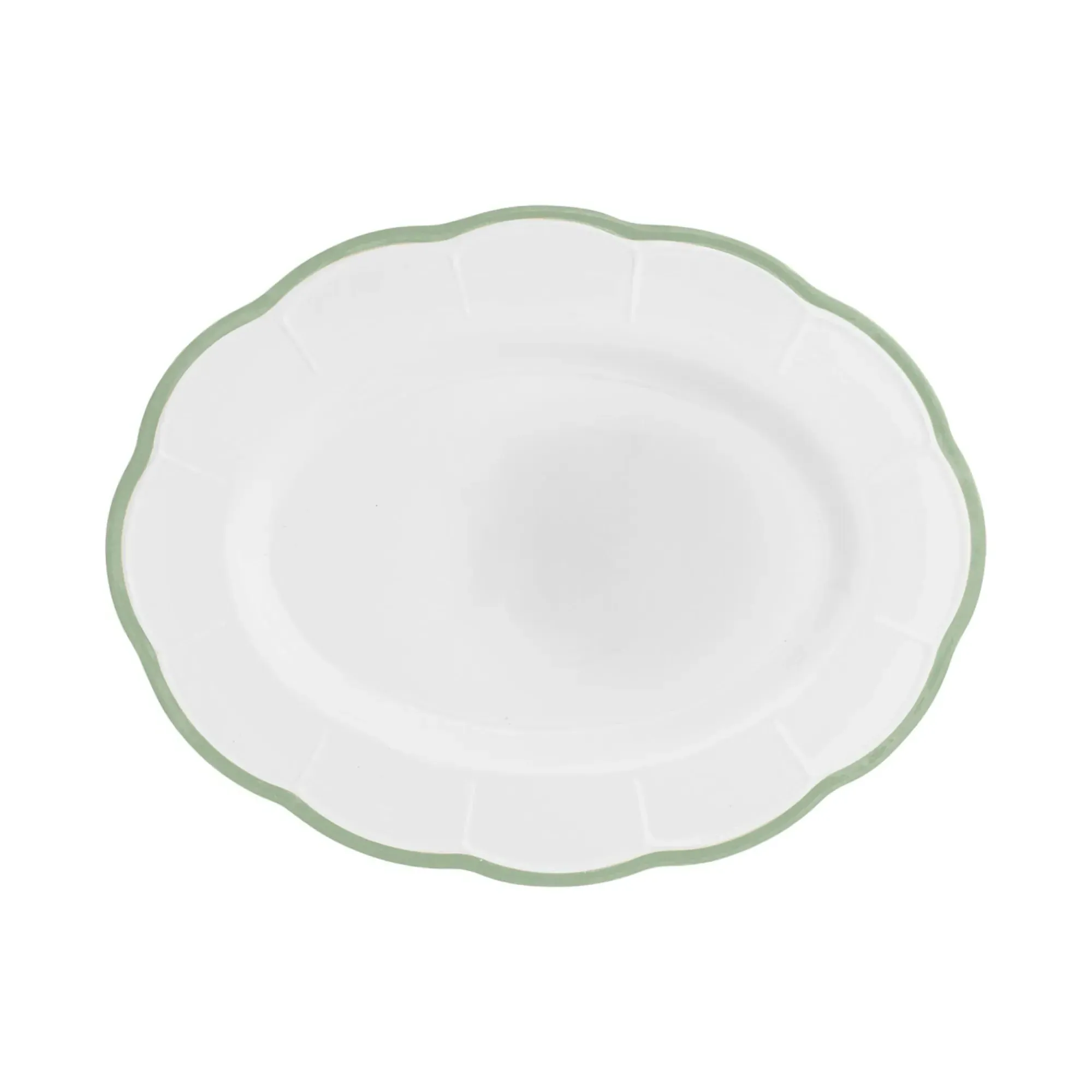 Petalo Round Serving Dish - Green, Ironstone product