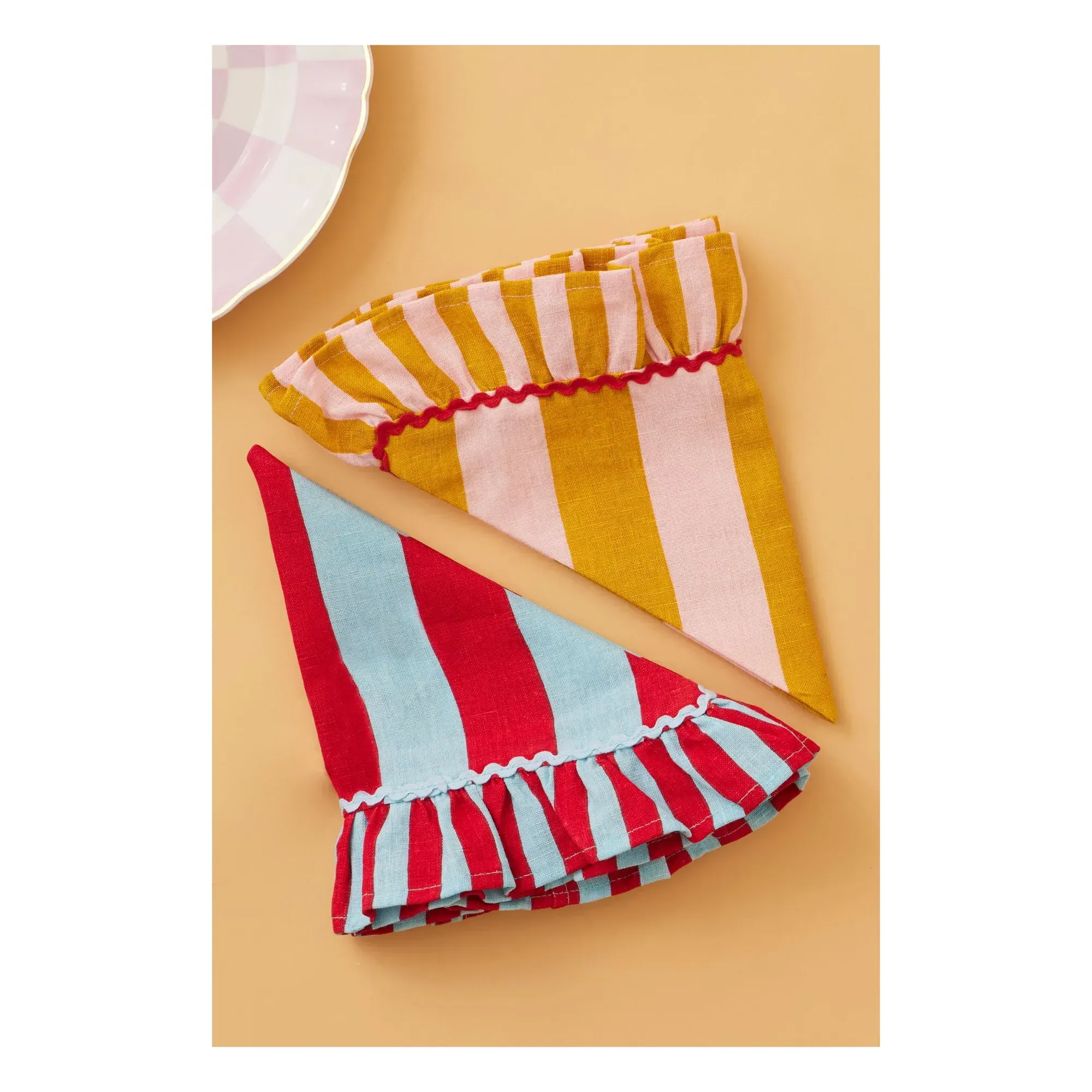 Striped Textile Napkin - Mustard, Linen alternate view