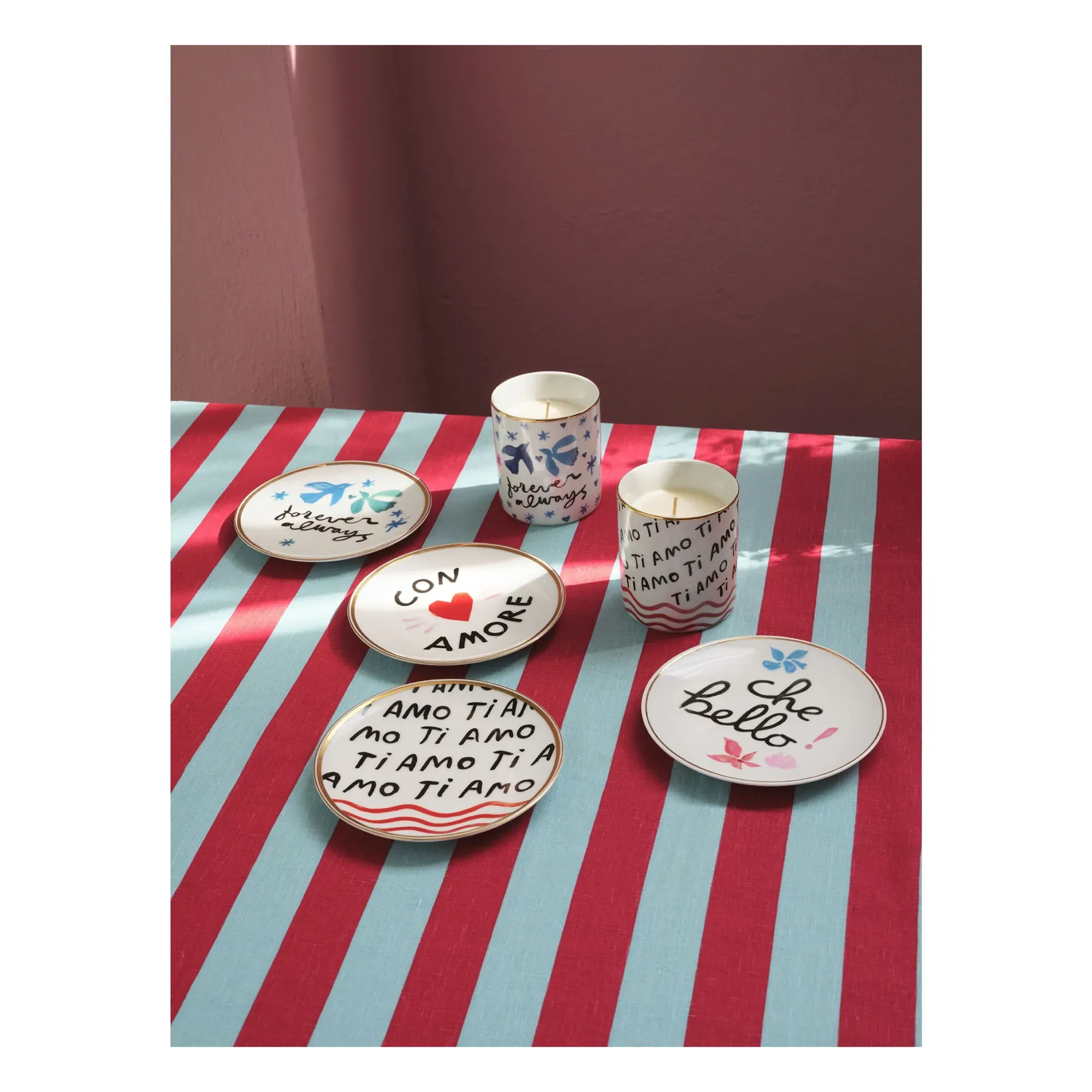 Ti Amo Scented Wax Candle - White, Porcelain alternate view