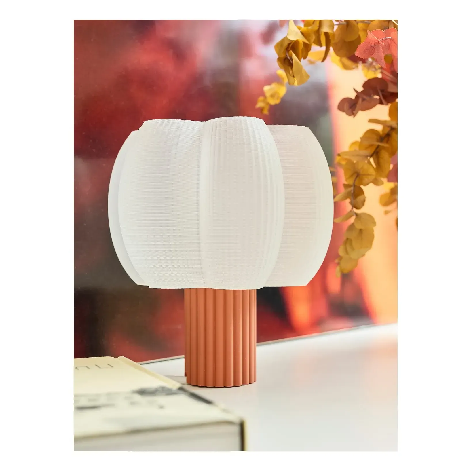 Fluffy Table Lamp - Terracotta, Biodegradable PLA alternate view