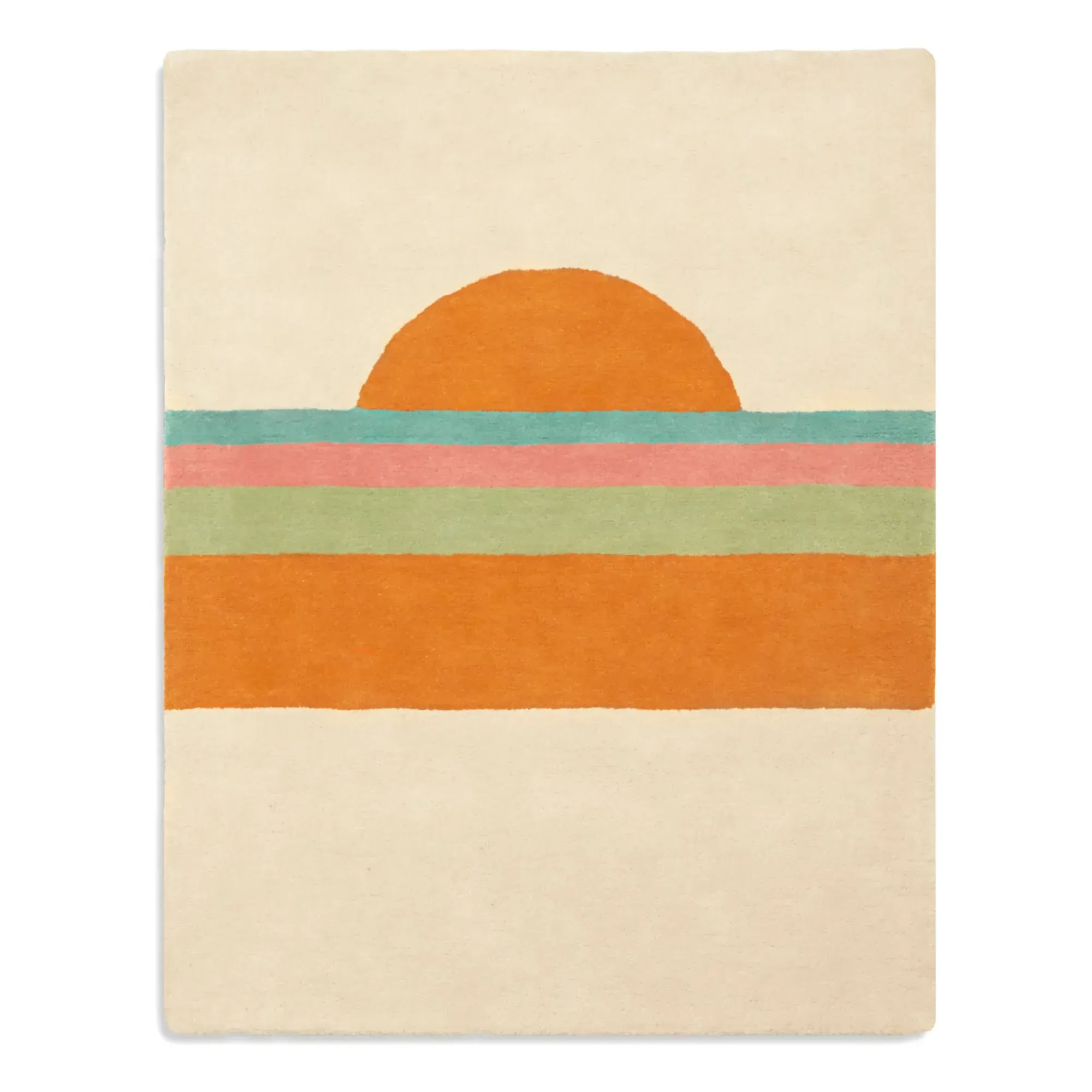 Sunset Short Pile Rug - Orange, Organic Cotton product