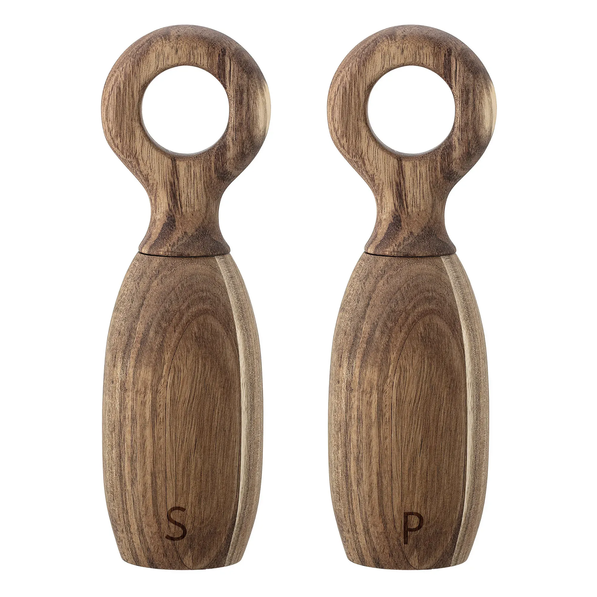 Acacia Salt and Pepper Shakers - Brown, Acacia Wood product