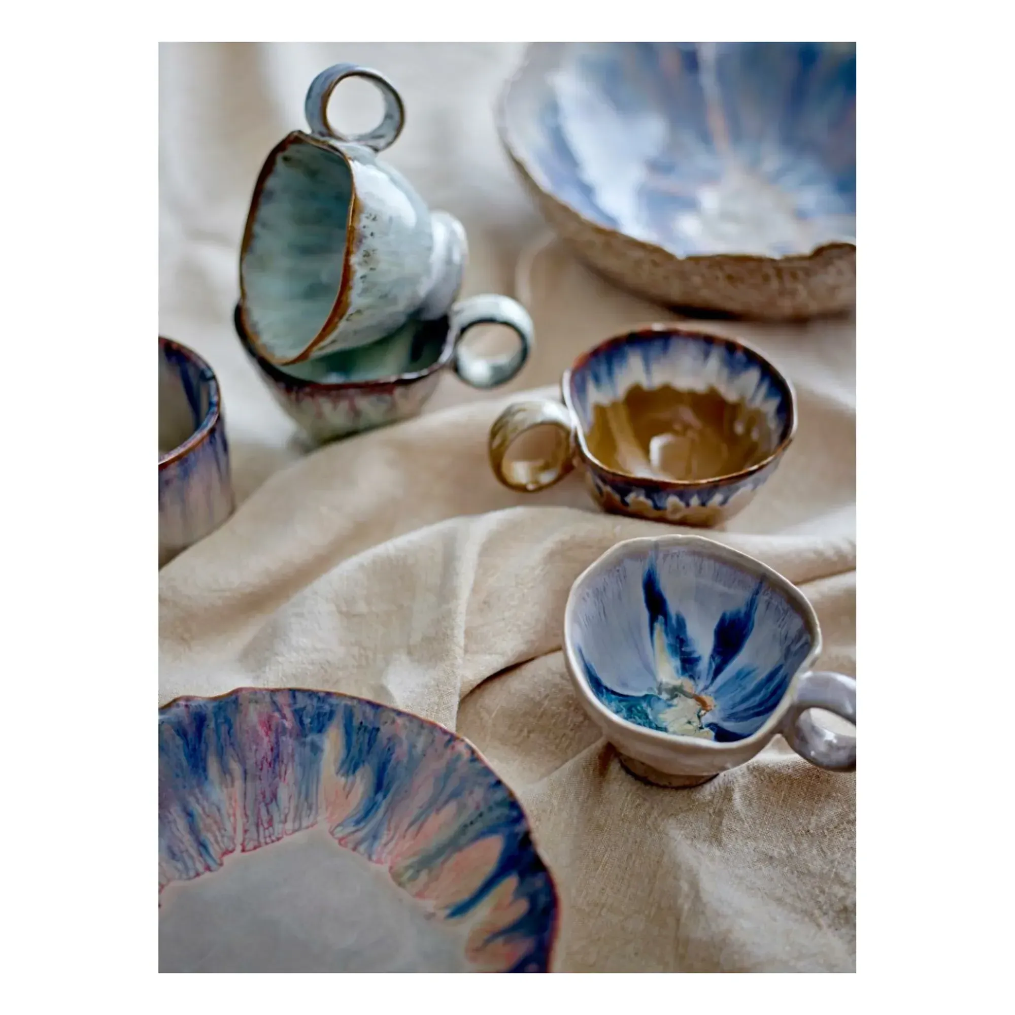 Amalia Stoneware Dish - Blue alternate view