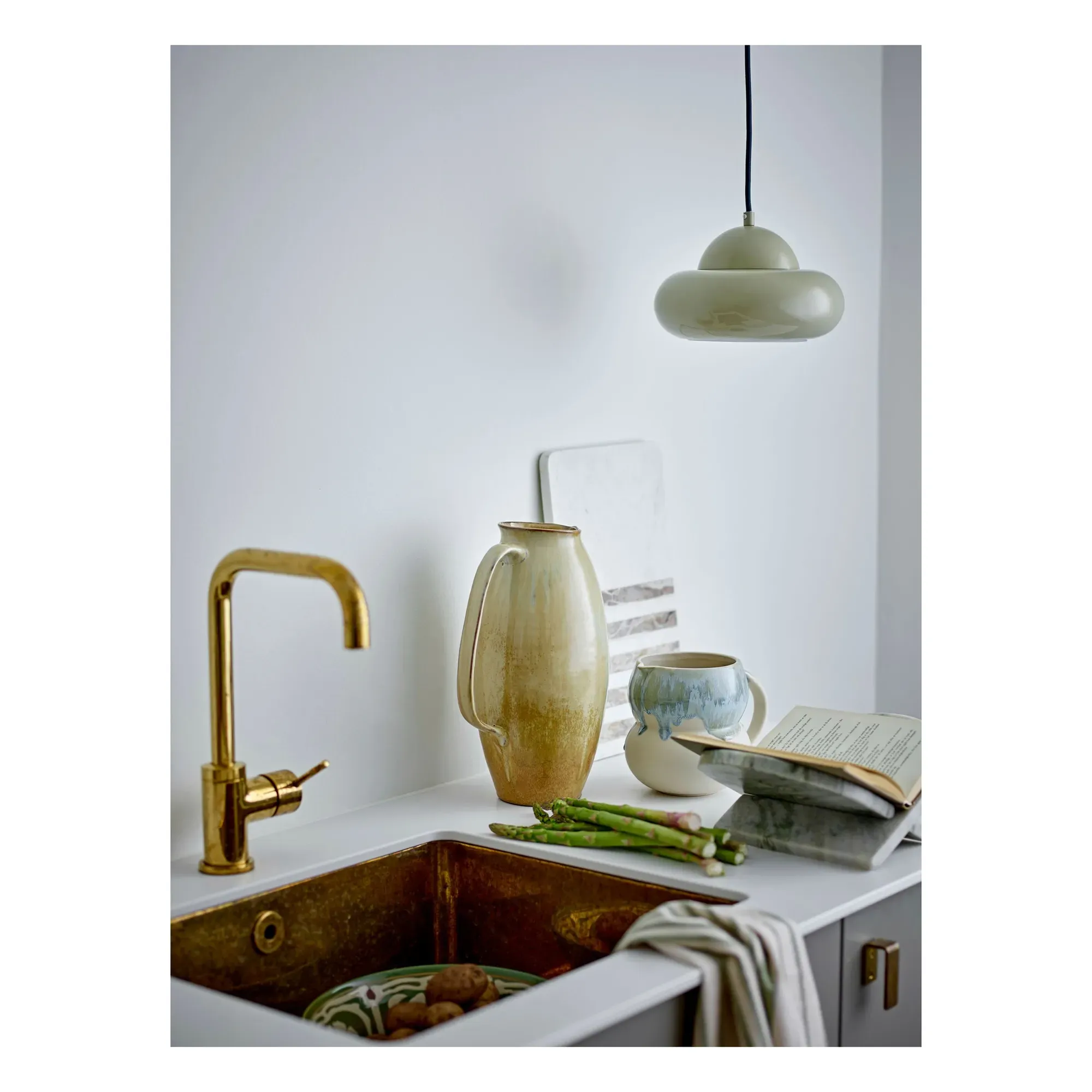 Bloomingville Bubble Pendant Lamp - Almond Green, Metal alternate view