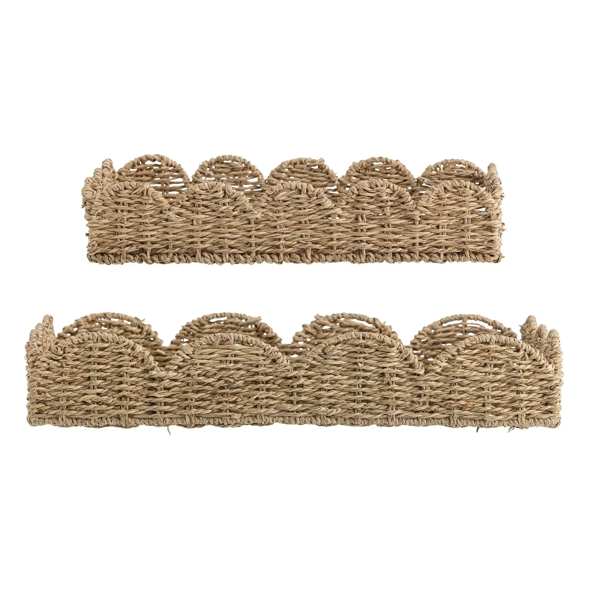 Brea Set of 2 Wicker Trays - Brown, Seagrass product