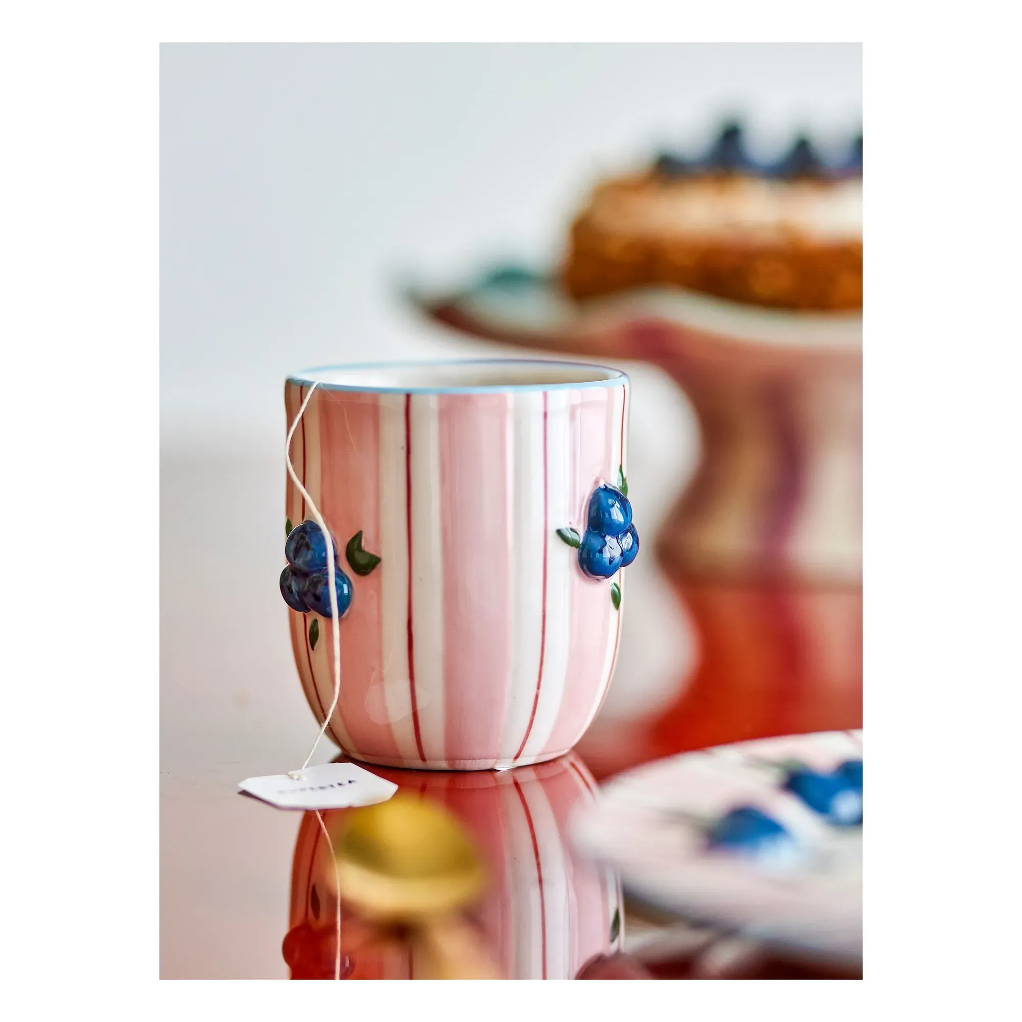Carry Cups Set of 4 - Pink, Stoneware alternate view