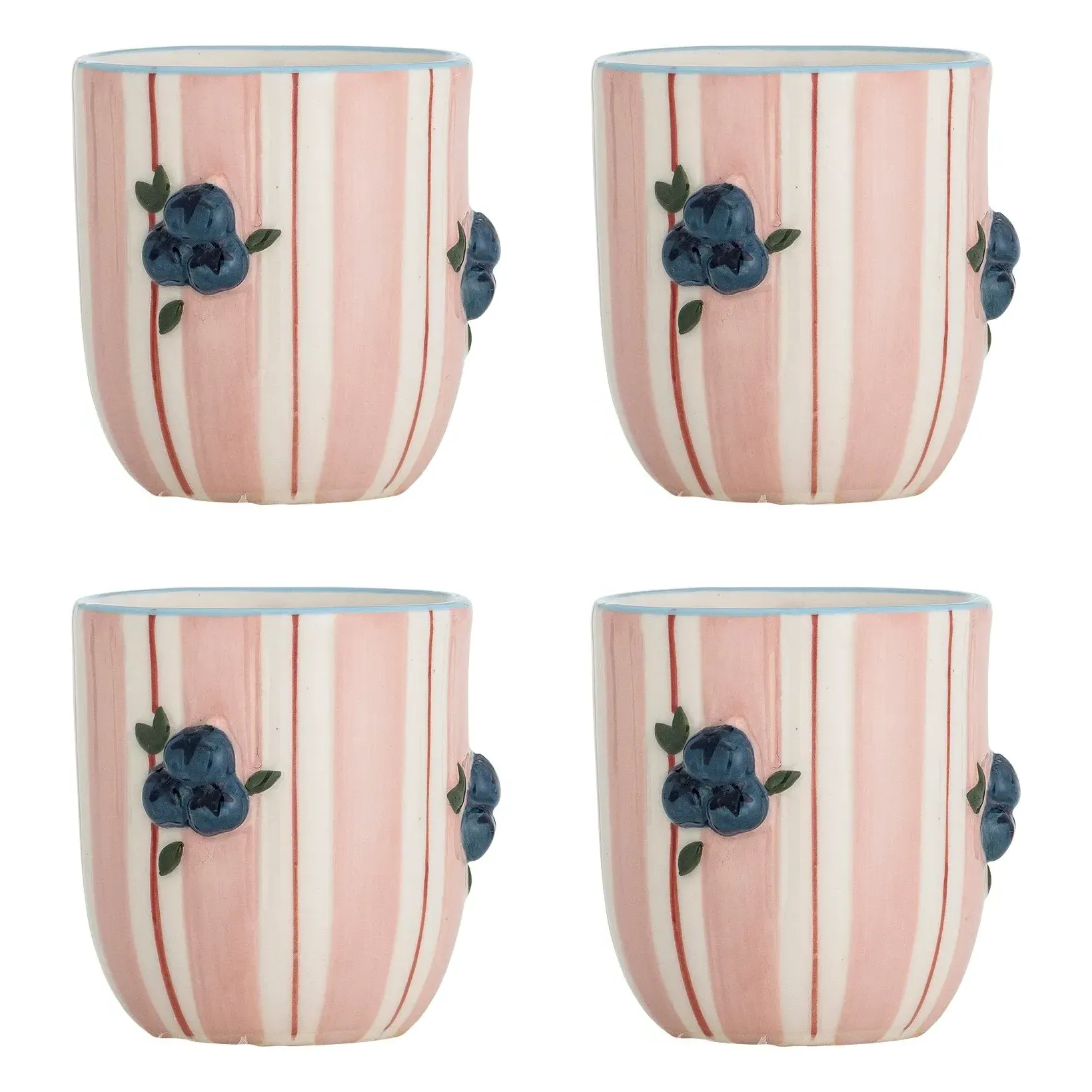 Carry Cups Set of 4 - Pink, Stoneware product
