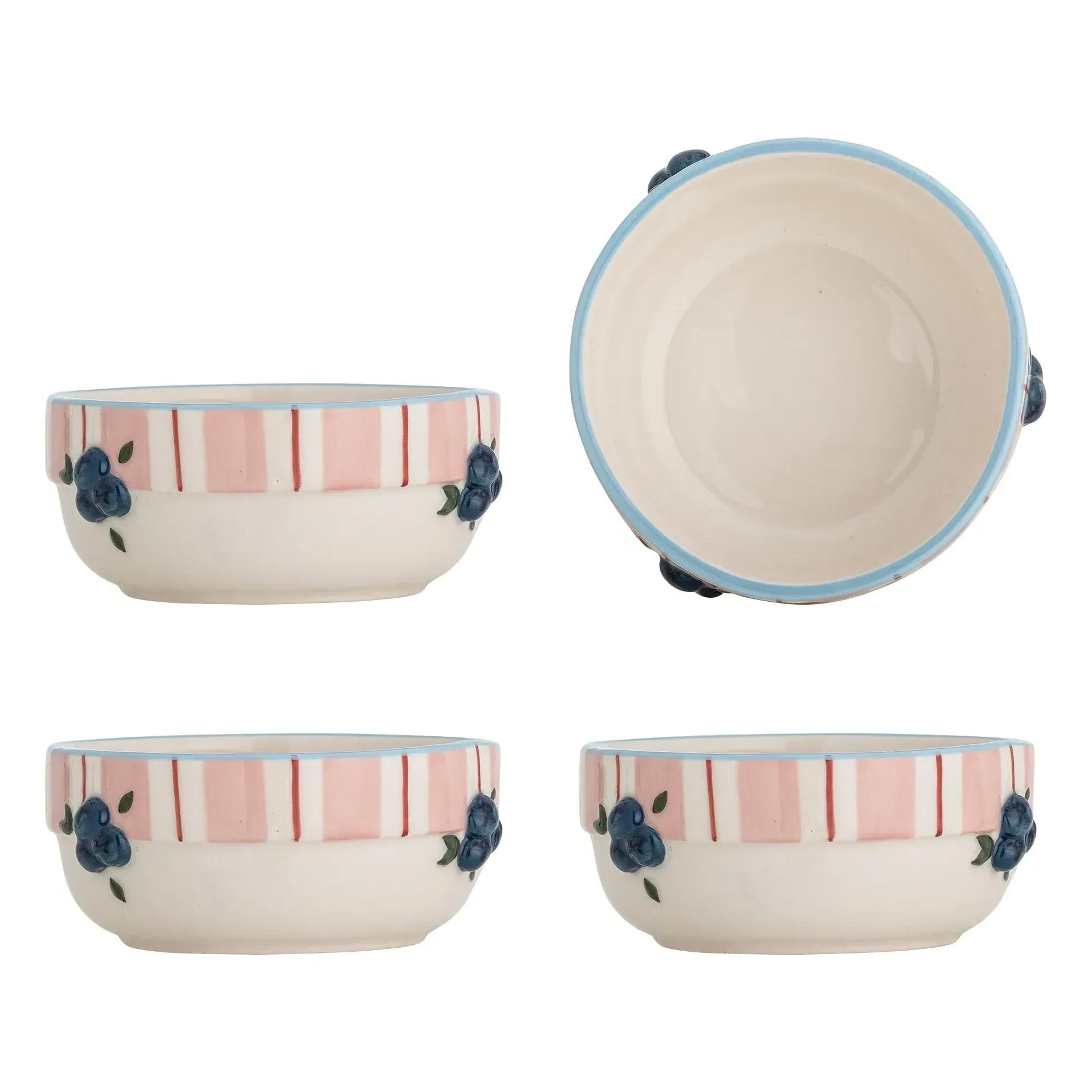 Carry Set of 4 Stoneware Bowls - Pink product