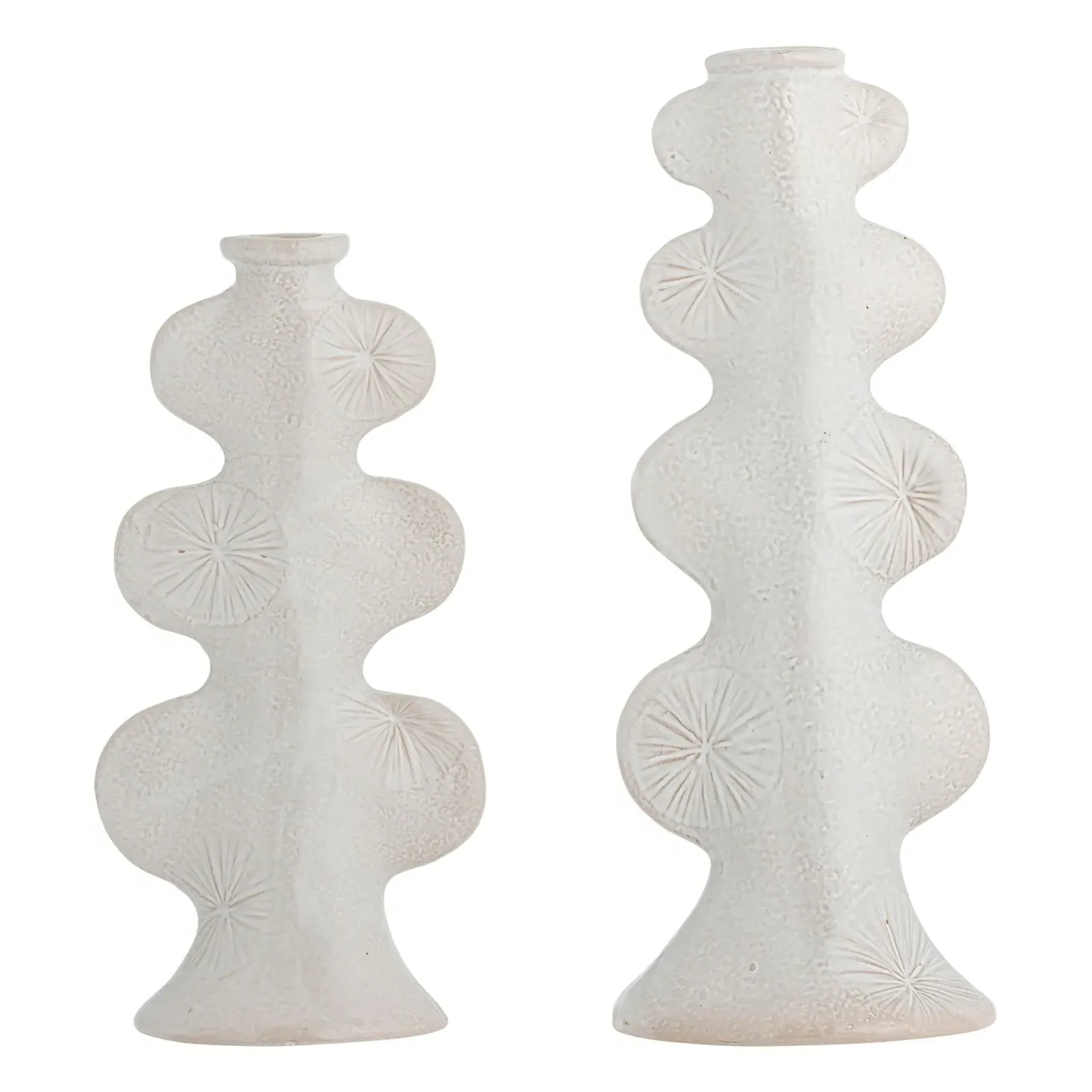 Cason Candleholders Set of 2 - White, Stoneware product