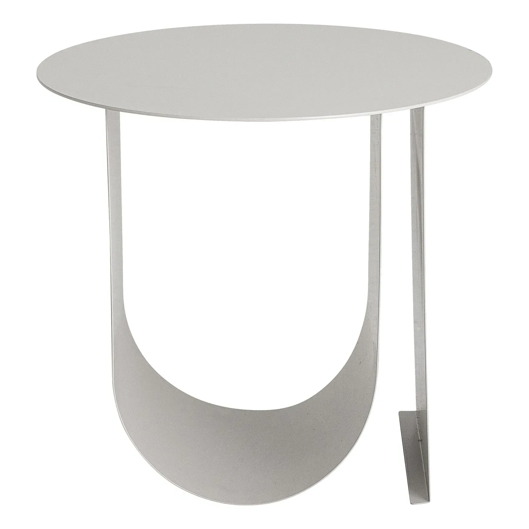 Cher Round Side Table - Pearl Grey, Steel alternate view