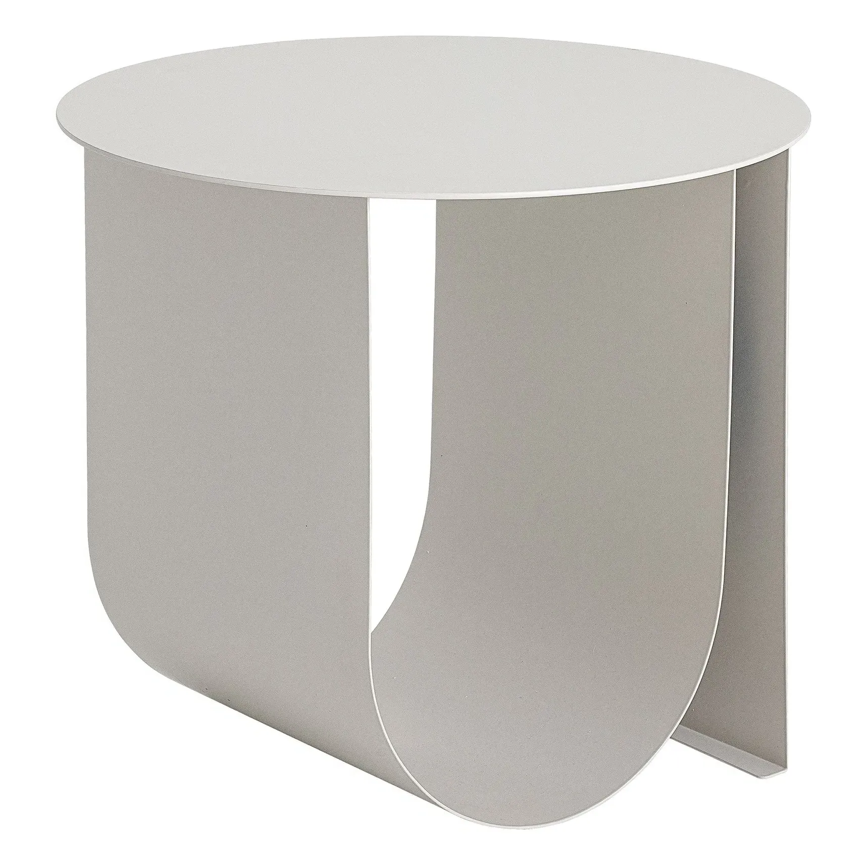 Cher Round Side Table - Pearl Grey, Steel product