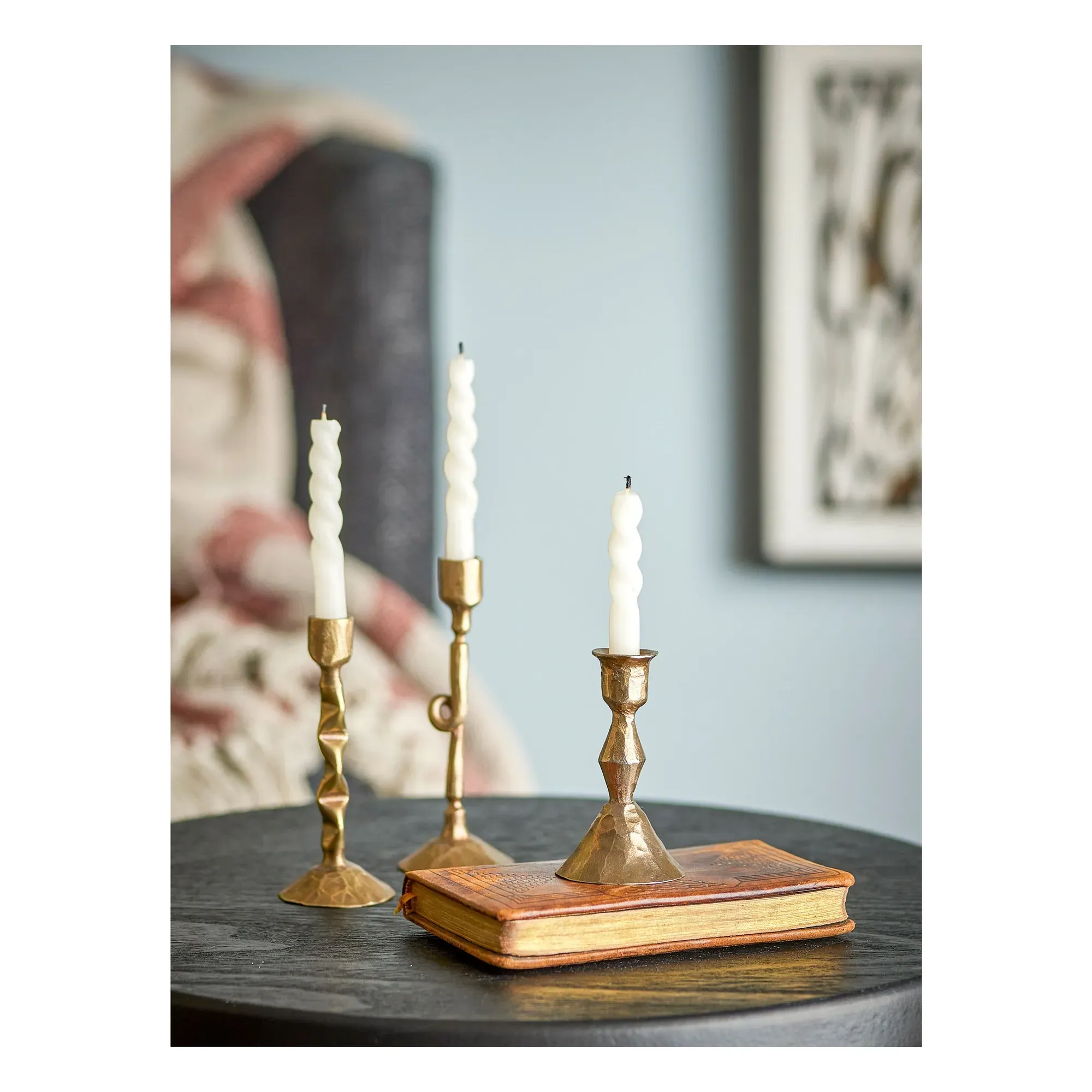 Efsa Set of 3 Candleholders - Brass, Iron alternate view