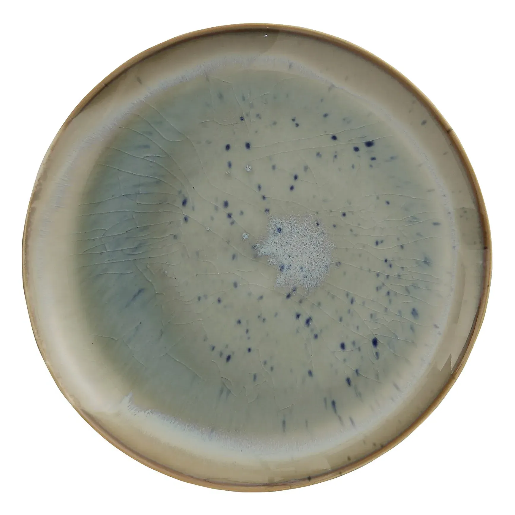 Heather Round Ceramic Plate - Grey-Green, Stoneware product