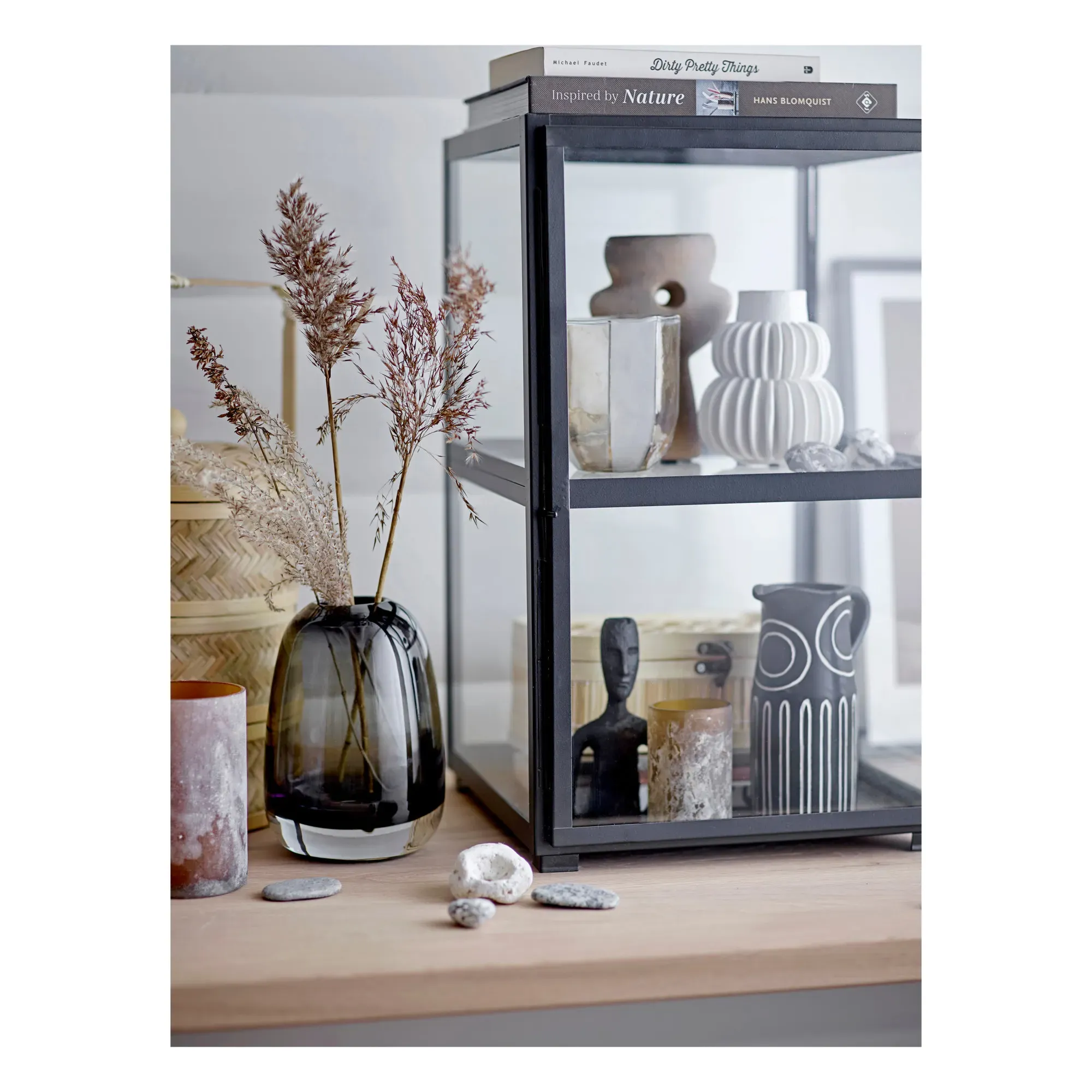 Jalil Candle Holder - Beige, Glass alternate view