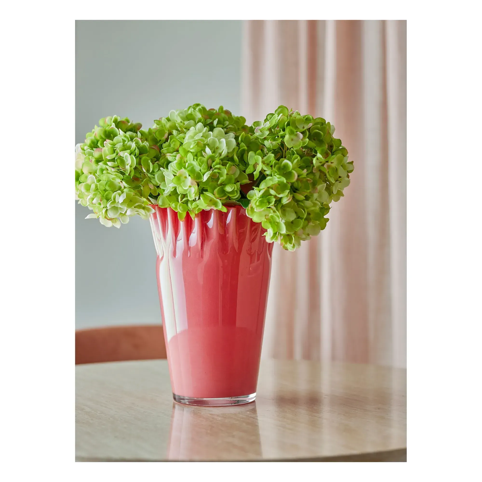 Janine Tall Glass Vase - Coral alternate view
