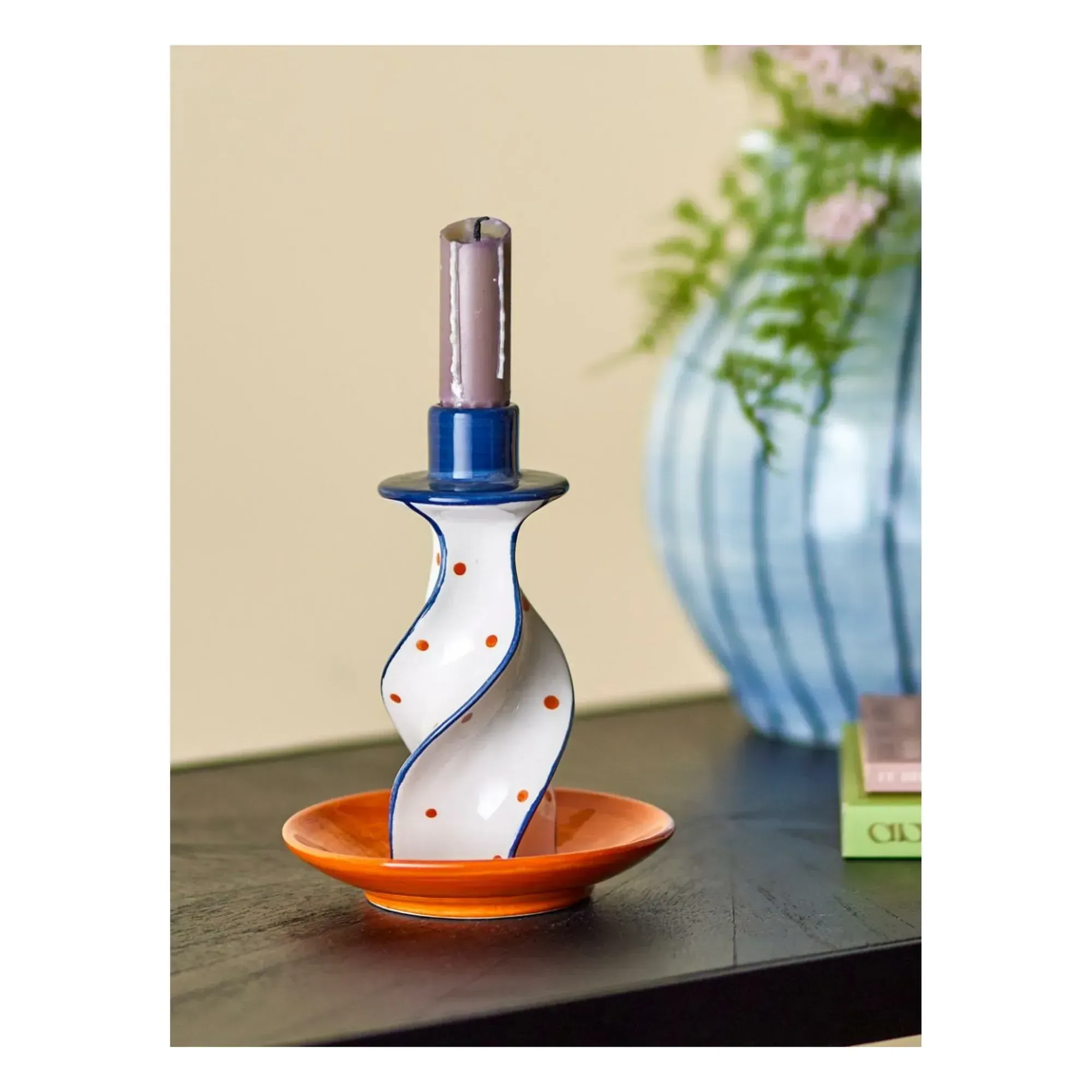 Kairi Candlestick - Ivory, Stoneware alternate view