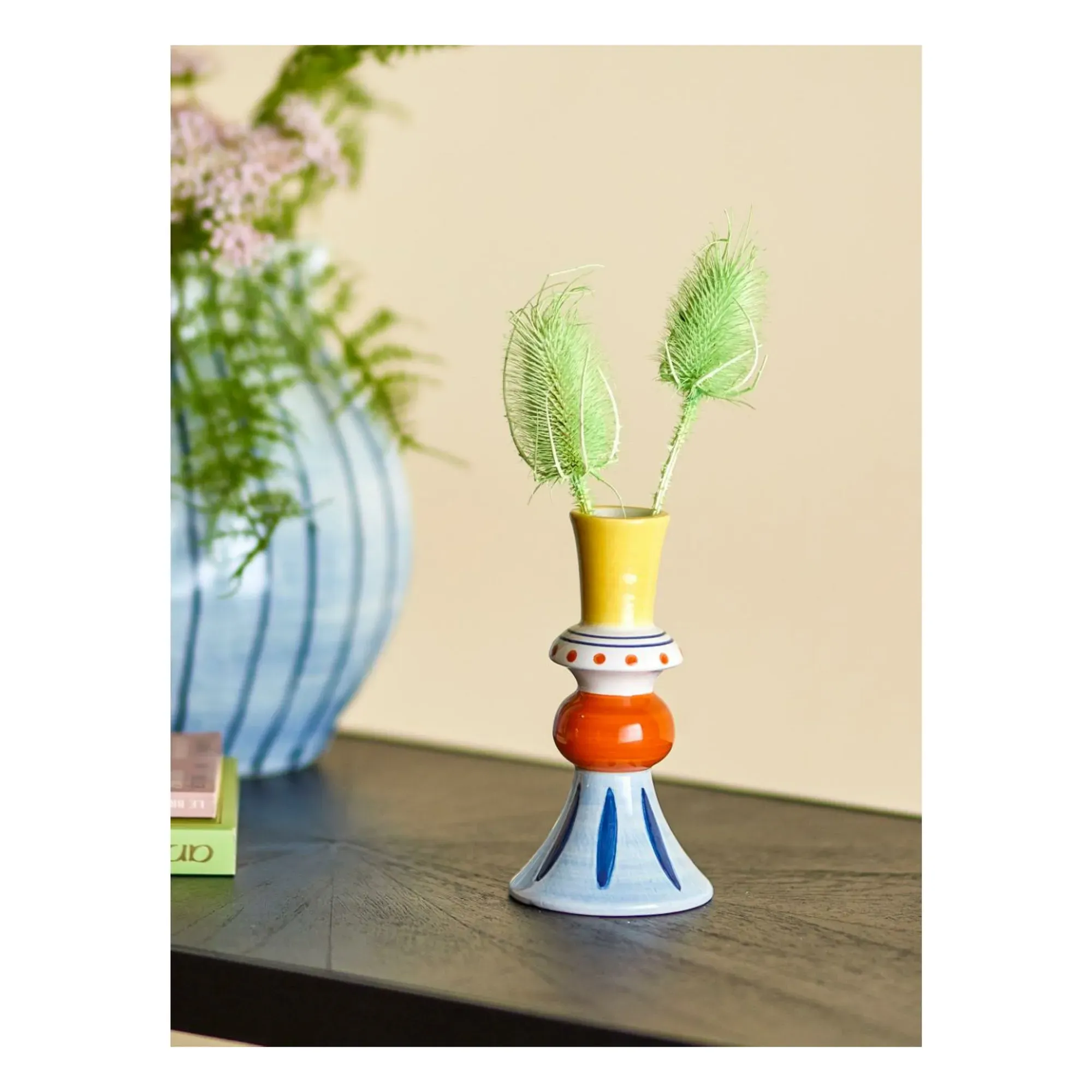 Kairi Stoneware Vase - Yellow alternate view