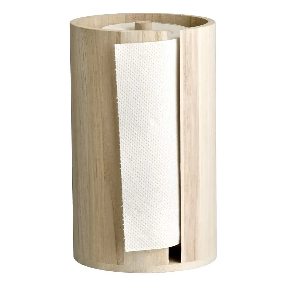 Kitchen Roll Holder - Natural, Paulownia Wood product