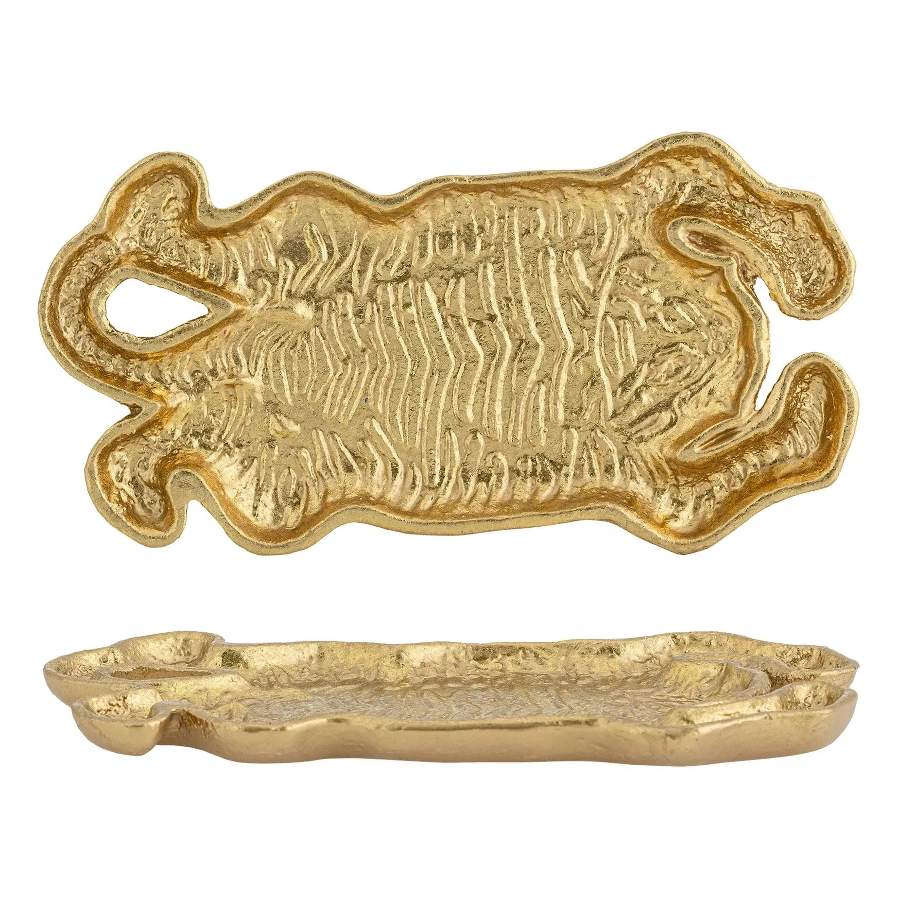 Lester Tiger Decorative Tray - Gold, Cast Iron product