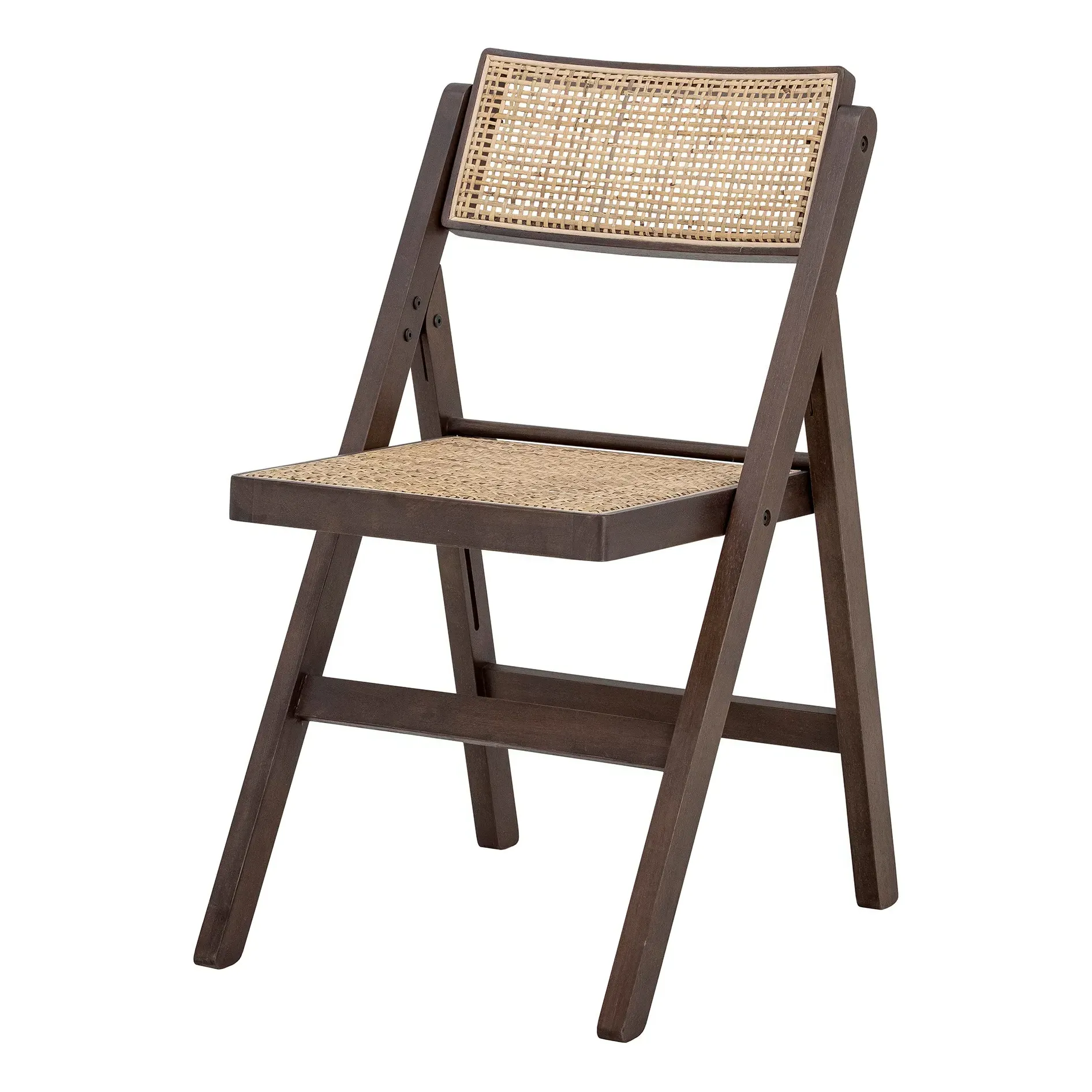 Loupe Foldable Cane Chair - Brown, Rubberwood product