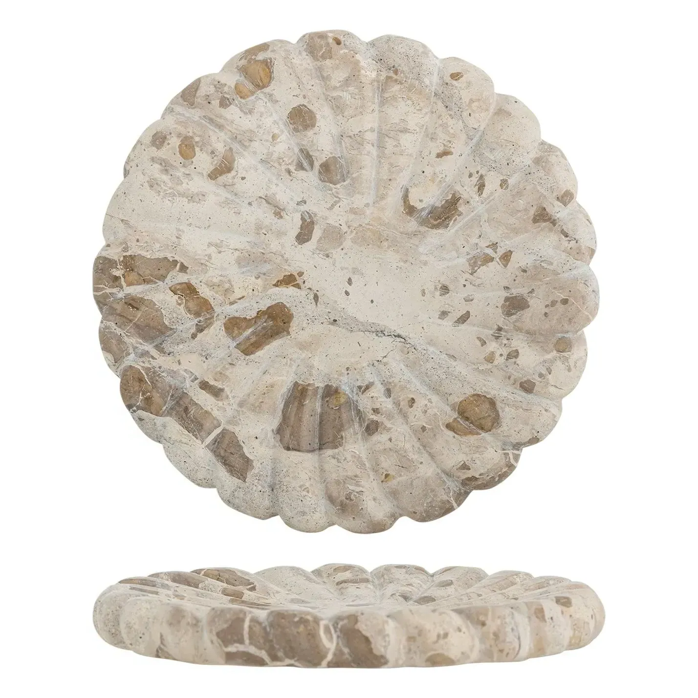Marlie Round Tray - Brown Marble product