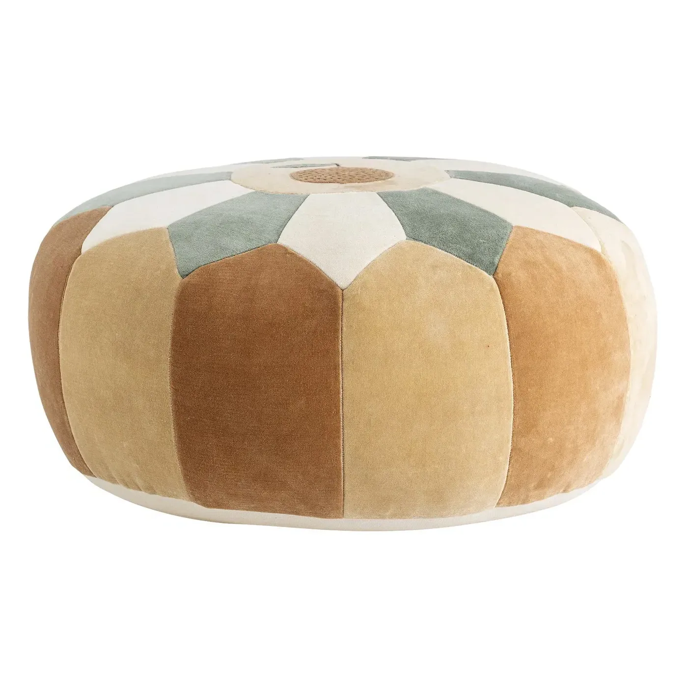 Agnes Round Ottoman - Orange, Cotton product